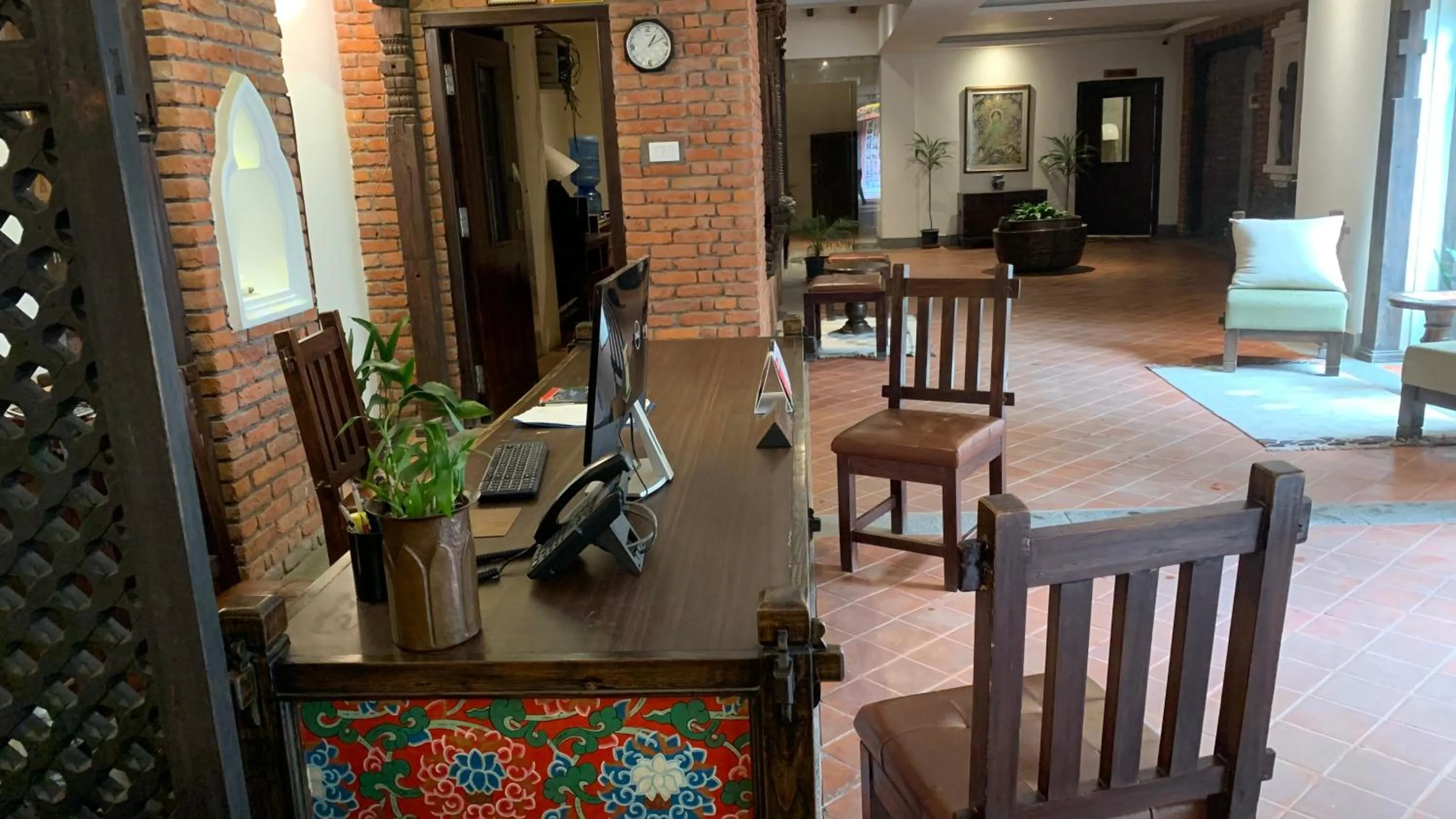 Lobby or reception in Hotel Thamel House - 6 km from Boudhanath Stupa, Kathmandu