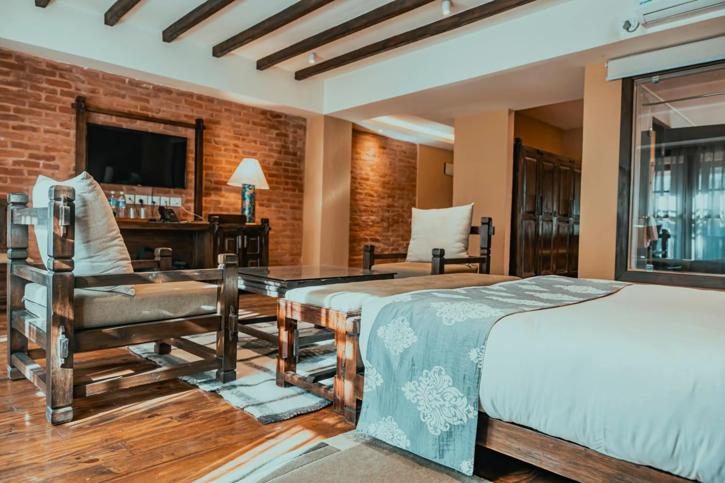 Photo of the whole room, Bed in Hotel Thamel House - 6 km from Boudhanath Stupa, Kathmandu