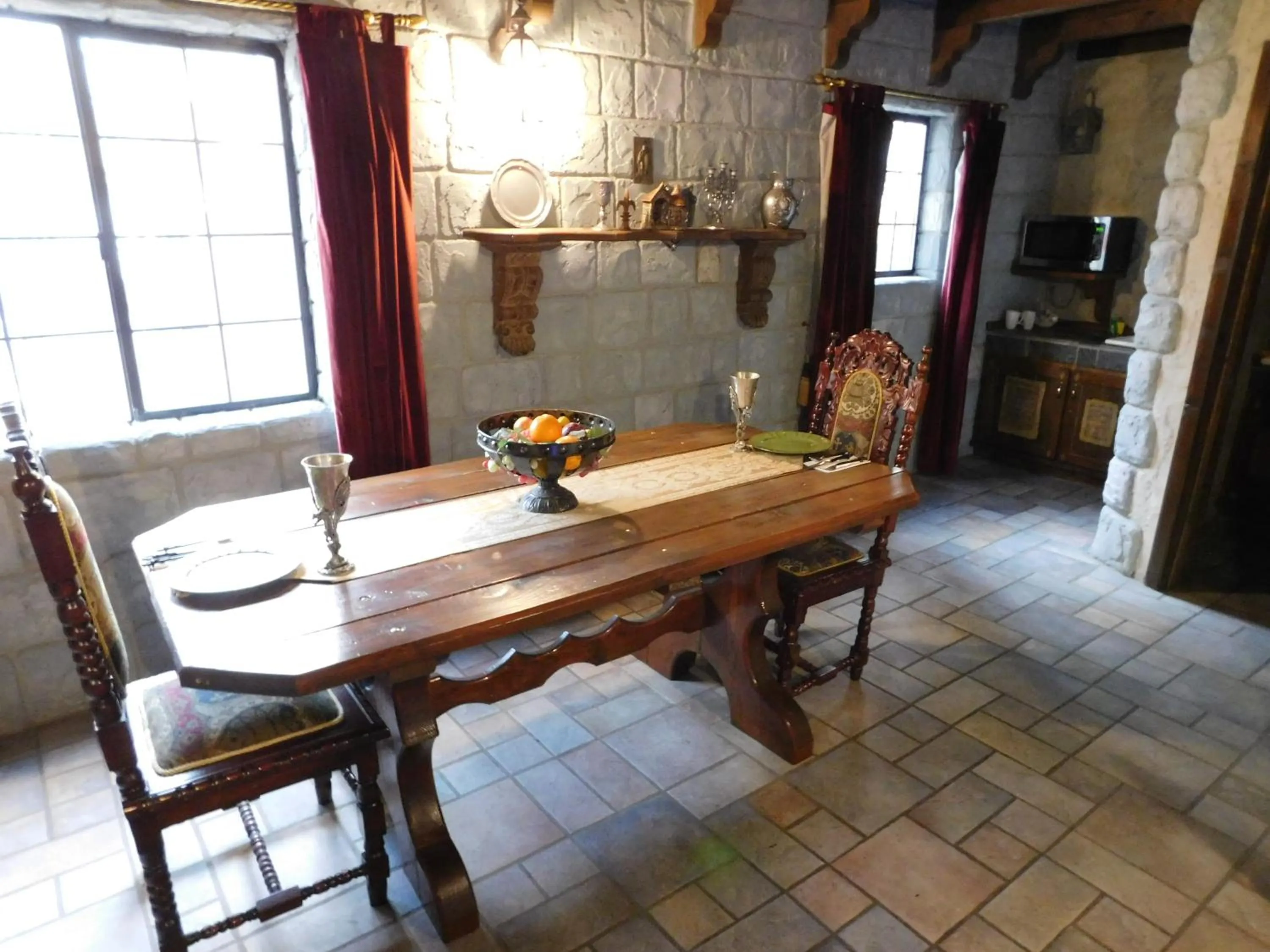Dining area in Castle Wood Theme Cottages- COUPLES ONLY