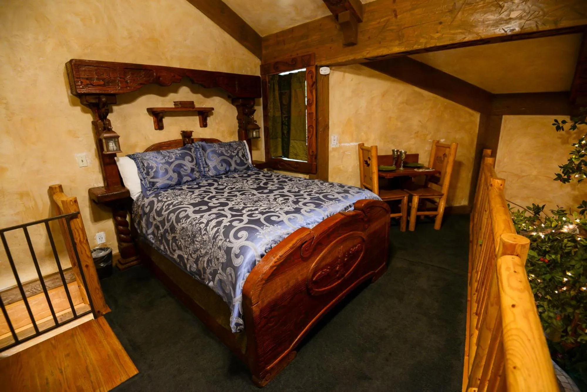Bed in Castle Wood Theme Cottages- COUPLES ONLY