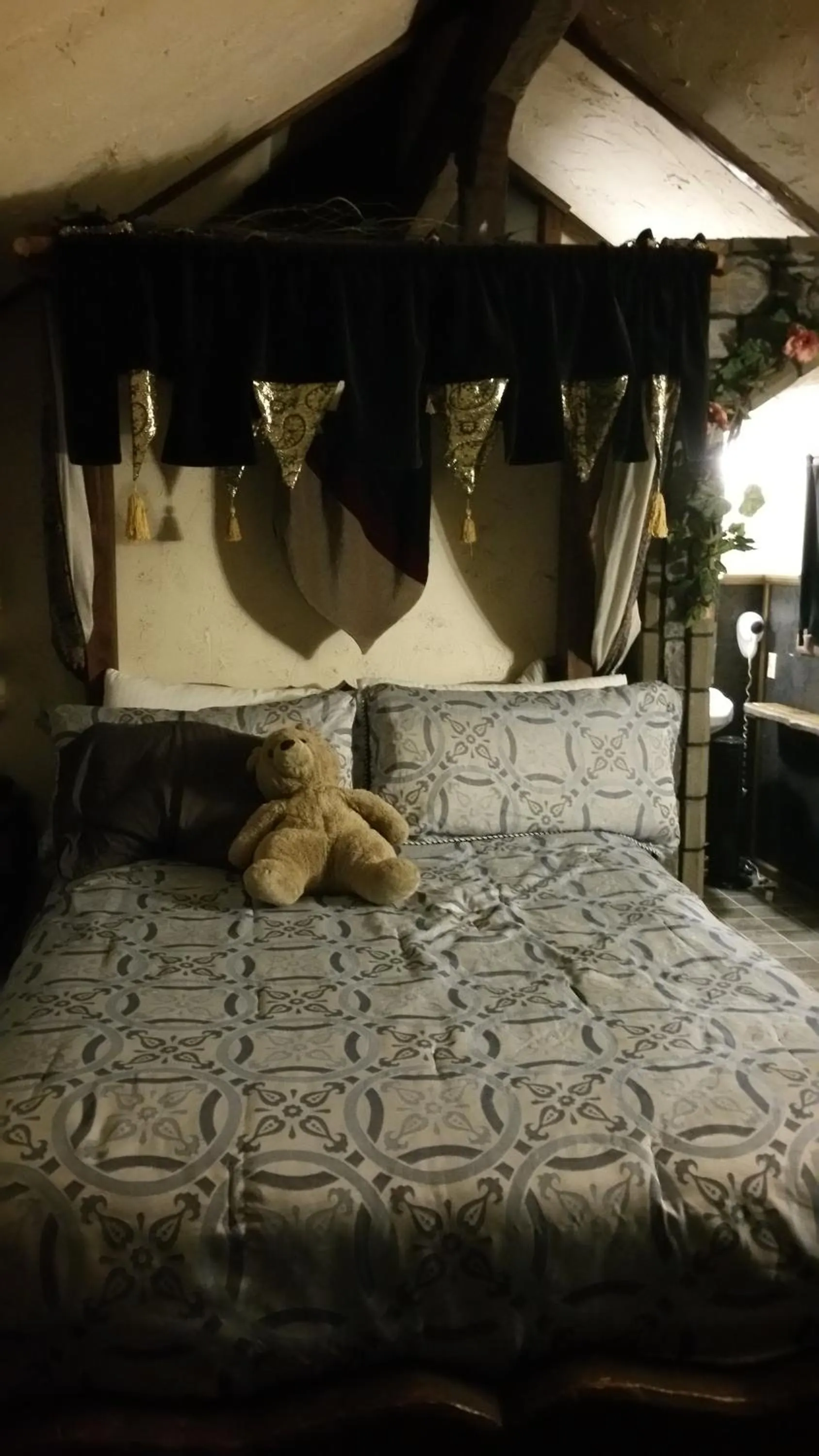 Bed in Castle Wood Theme Cottages- COUPLES ONLY