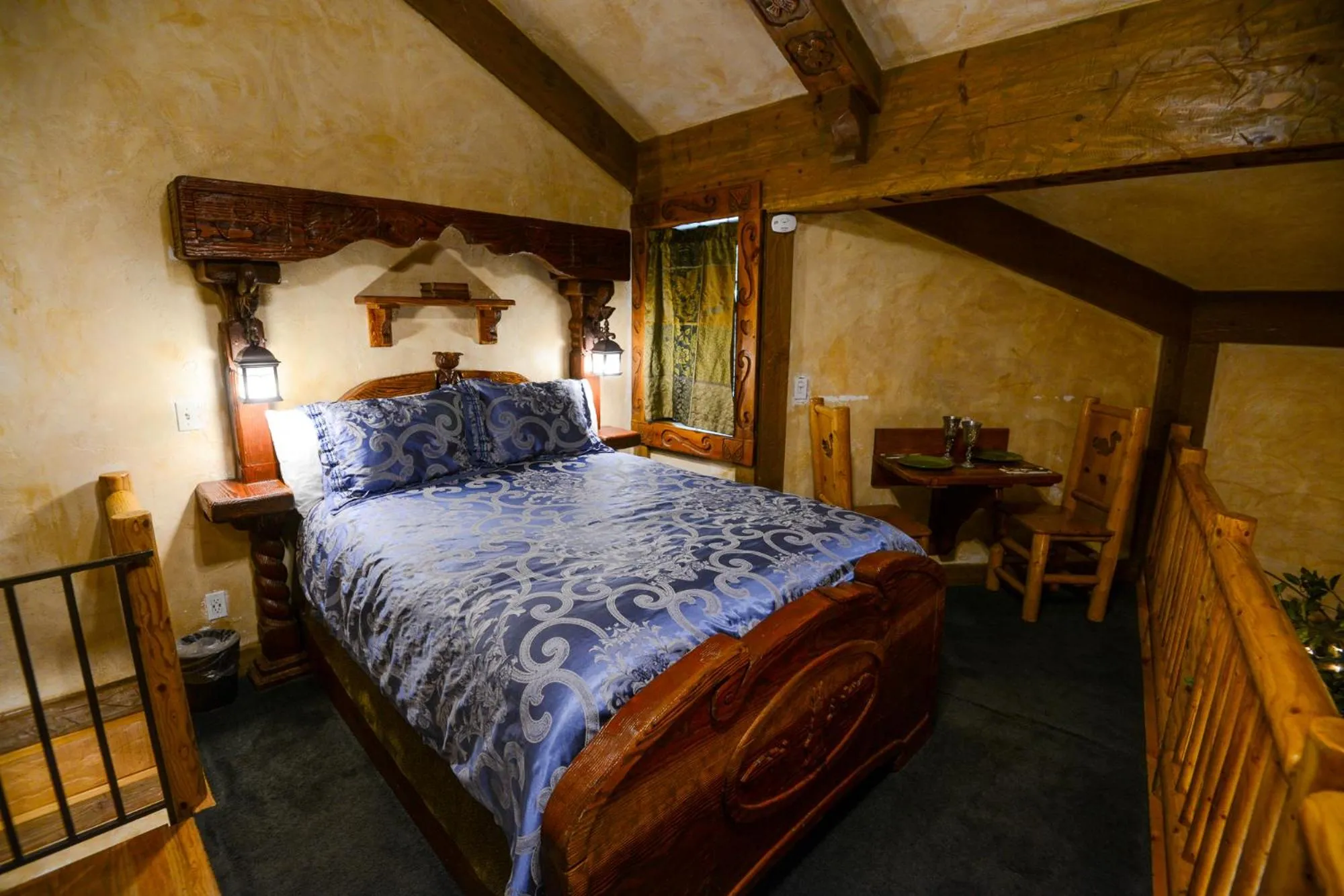 Bed in Castle Wood Theme Cottages- COUPLES ONLY
