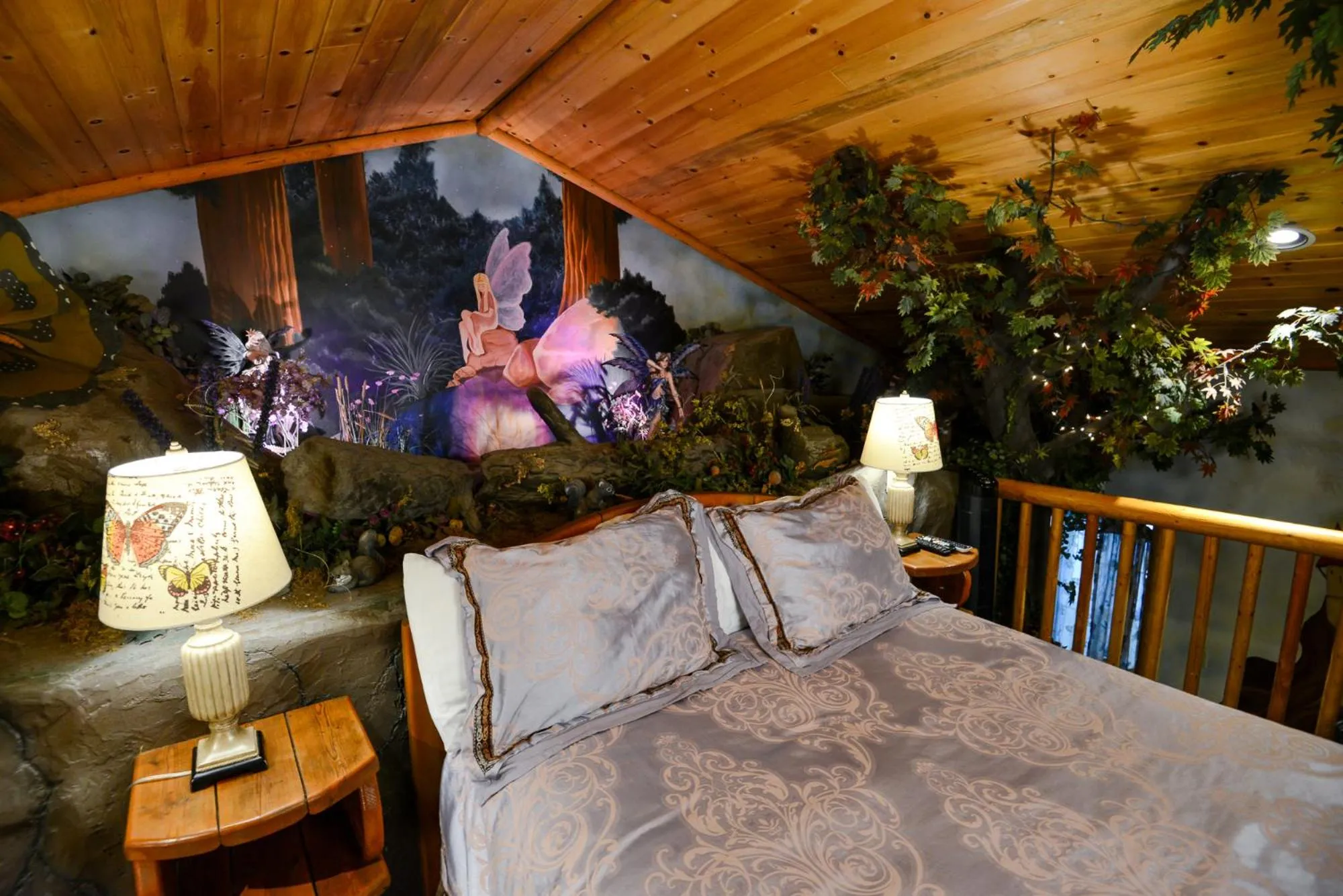 Bed in Castle Wood Theme Cottages- COUPLES ONLY