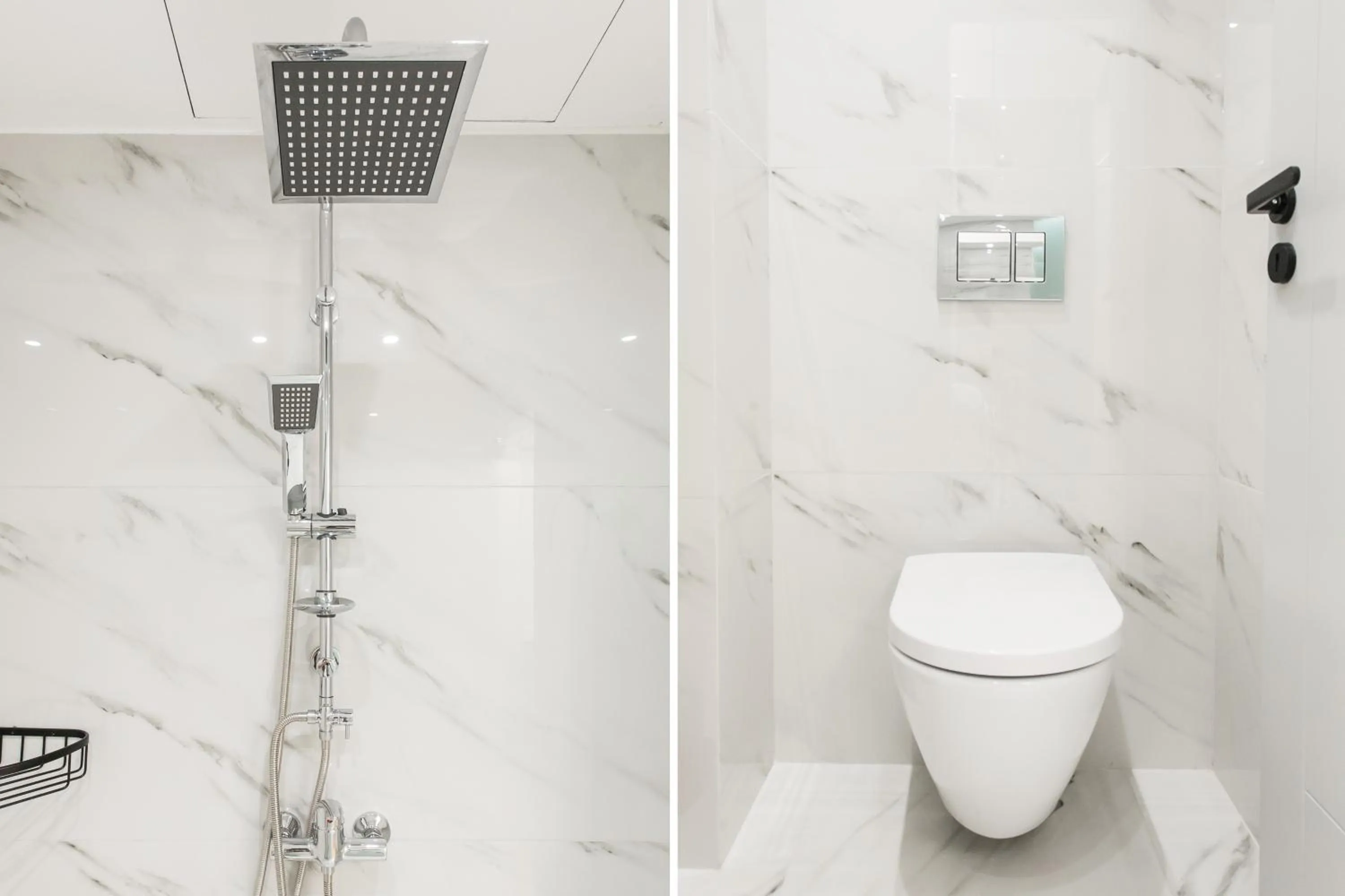 Shower in Step One | Luxury Suites right in the heart of Acropolis next to metro station