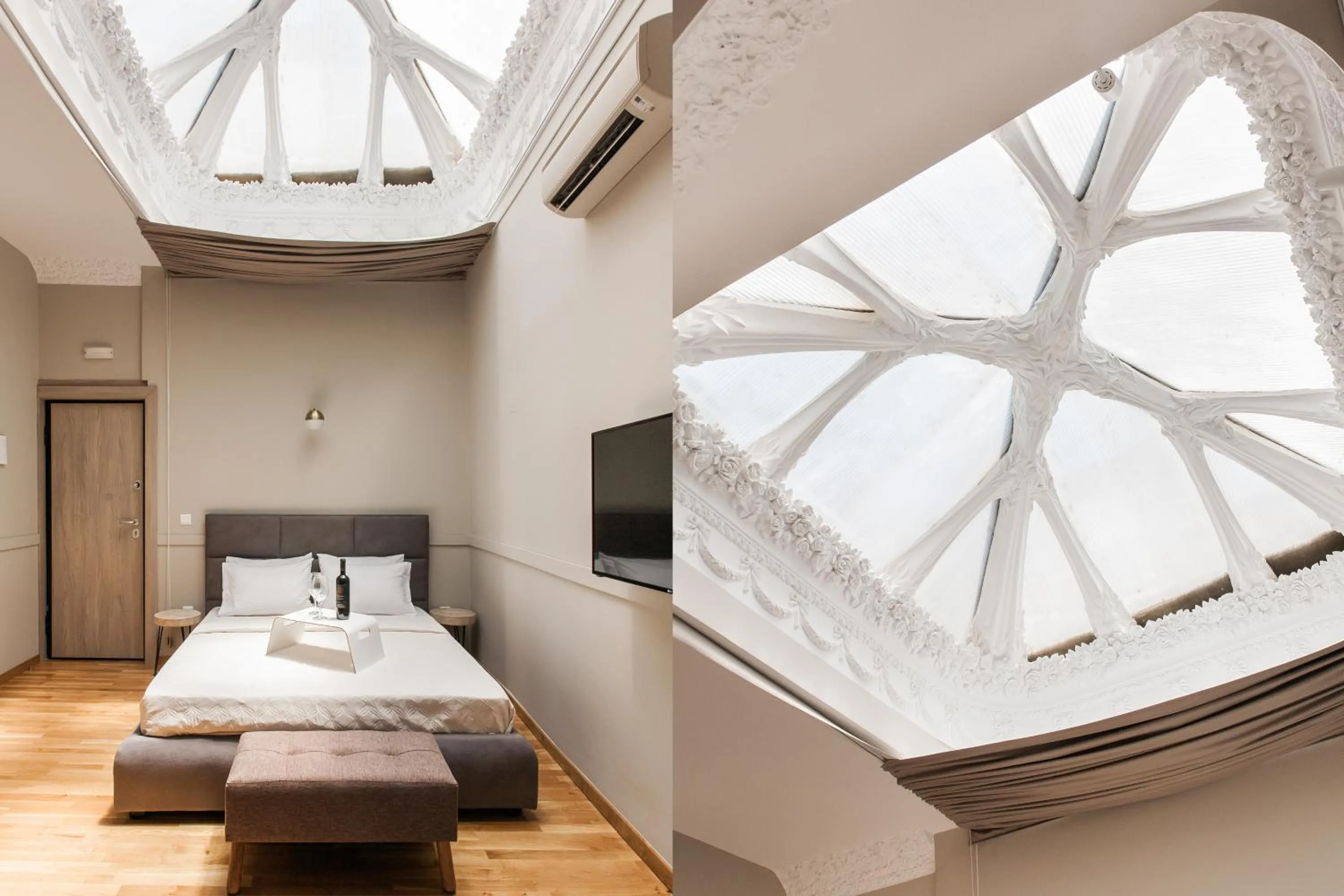 Photo of the whole room, Bed in Step One | Luxury Suites right in the heart of Acropolis next to metro station