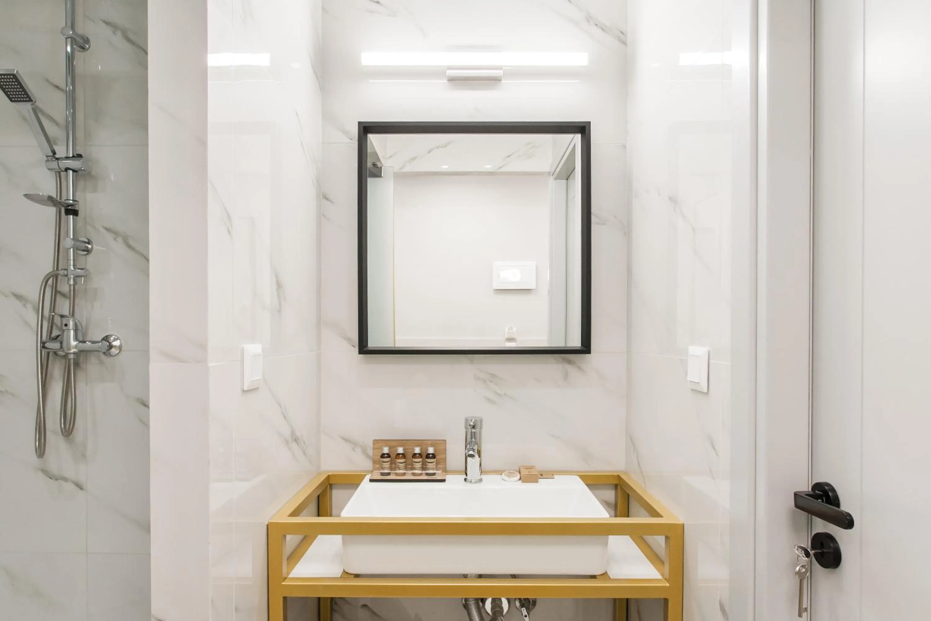 Shower in Step One | Luxury Suites right in the heart of Acropolis next to metro station