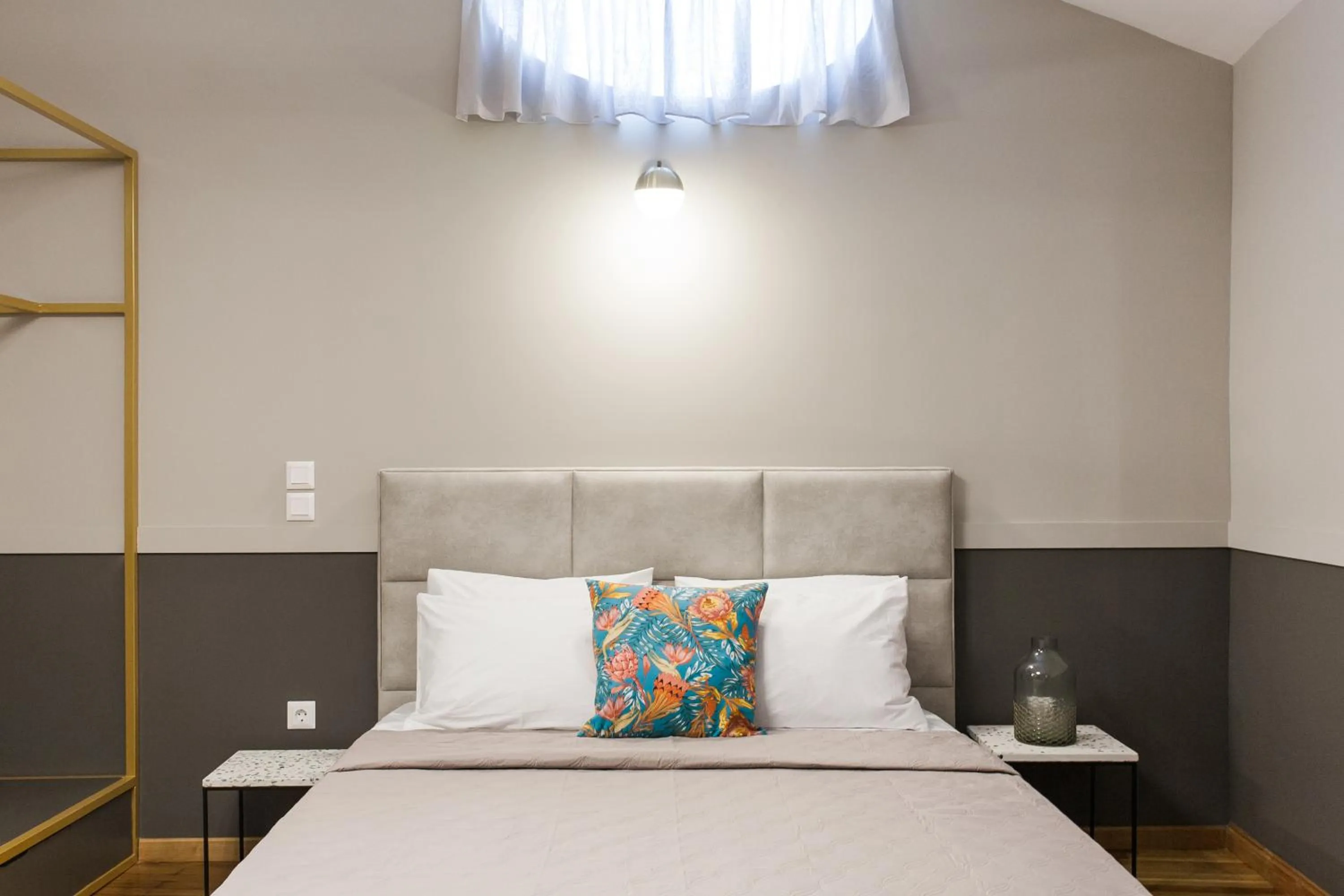 Bed in Step One | Luxury Suites right in the heart of Acropolis next to metro station