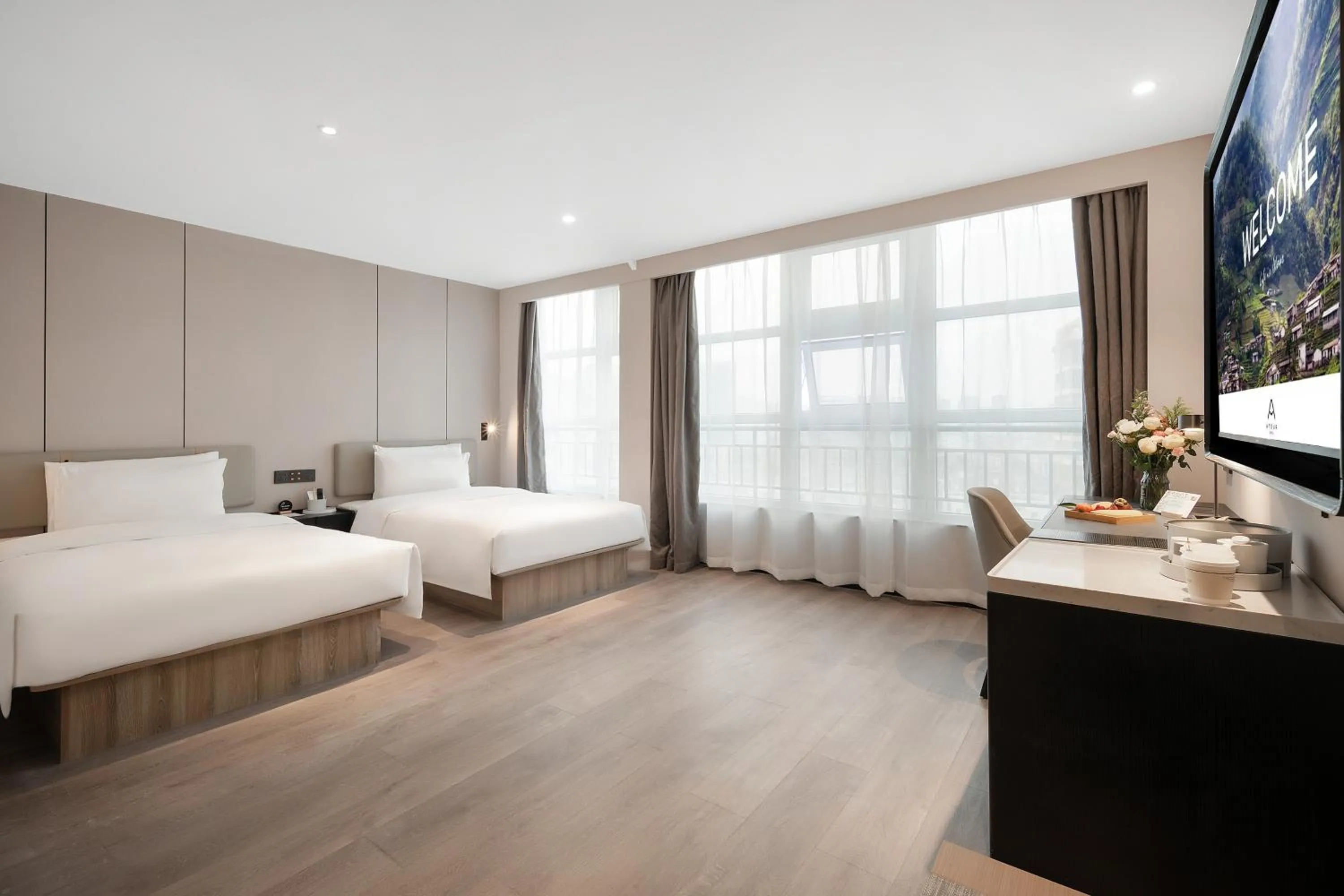 Bed in Atour Hotel Chengdu New Convention and Exhibition Center Branch