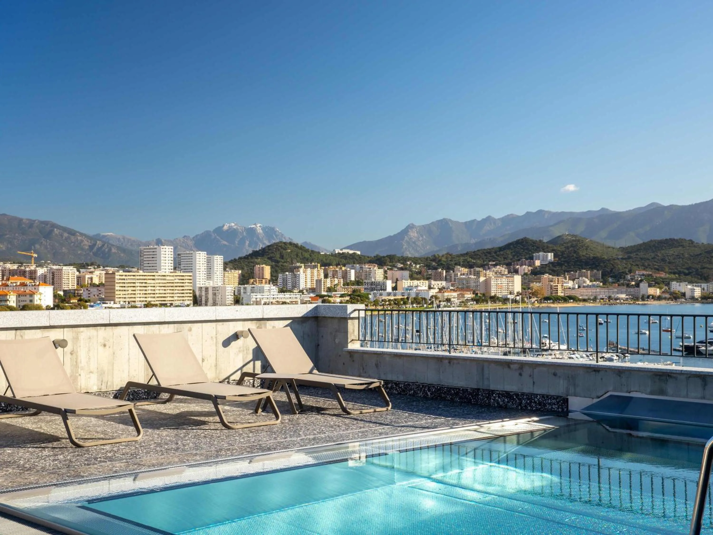 Pool view in ibis Styles Ajaccio Napoleon