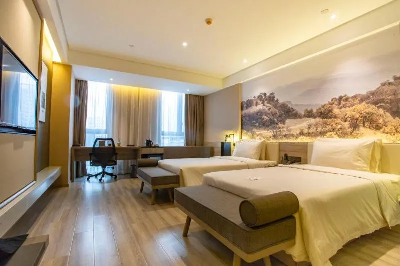 Bed in Atour Hotel Xi'an Gaoxin Jinye Road Branch