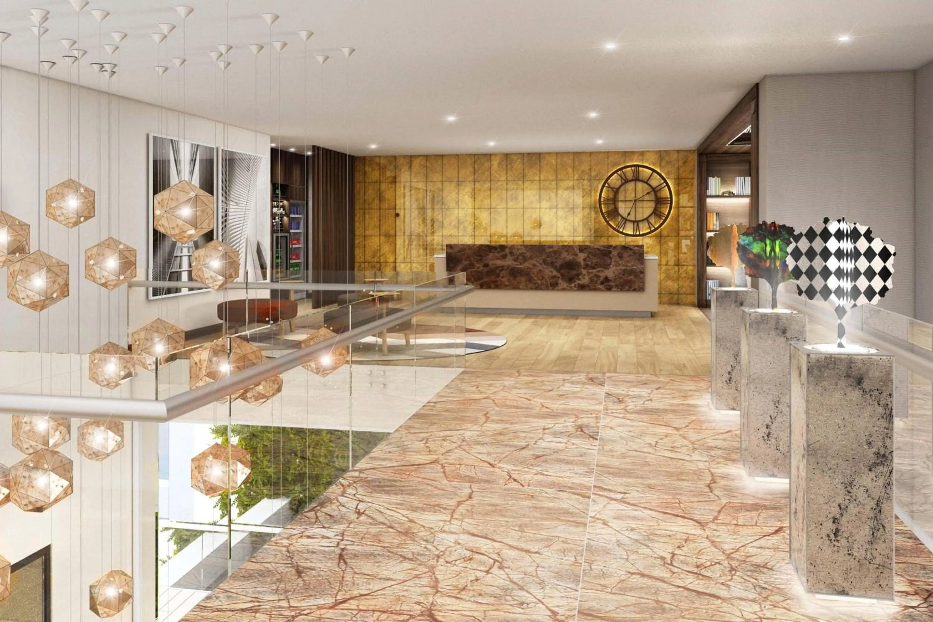 Lobby or reception in AC Hotel by Marriott Bogota Zona T