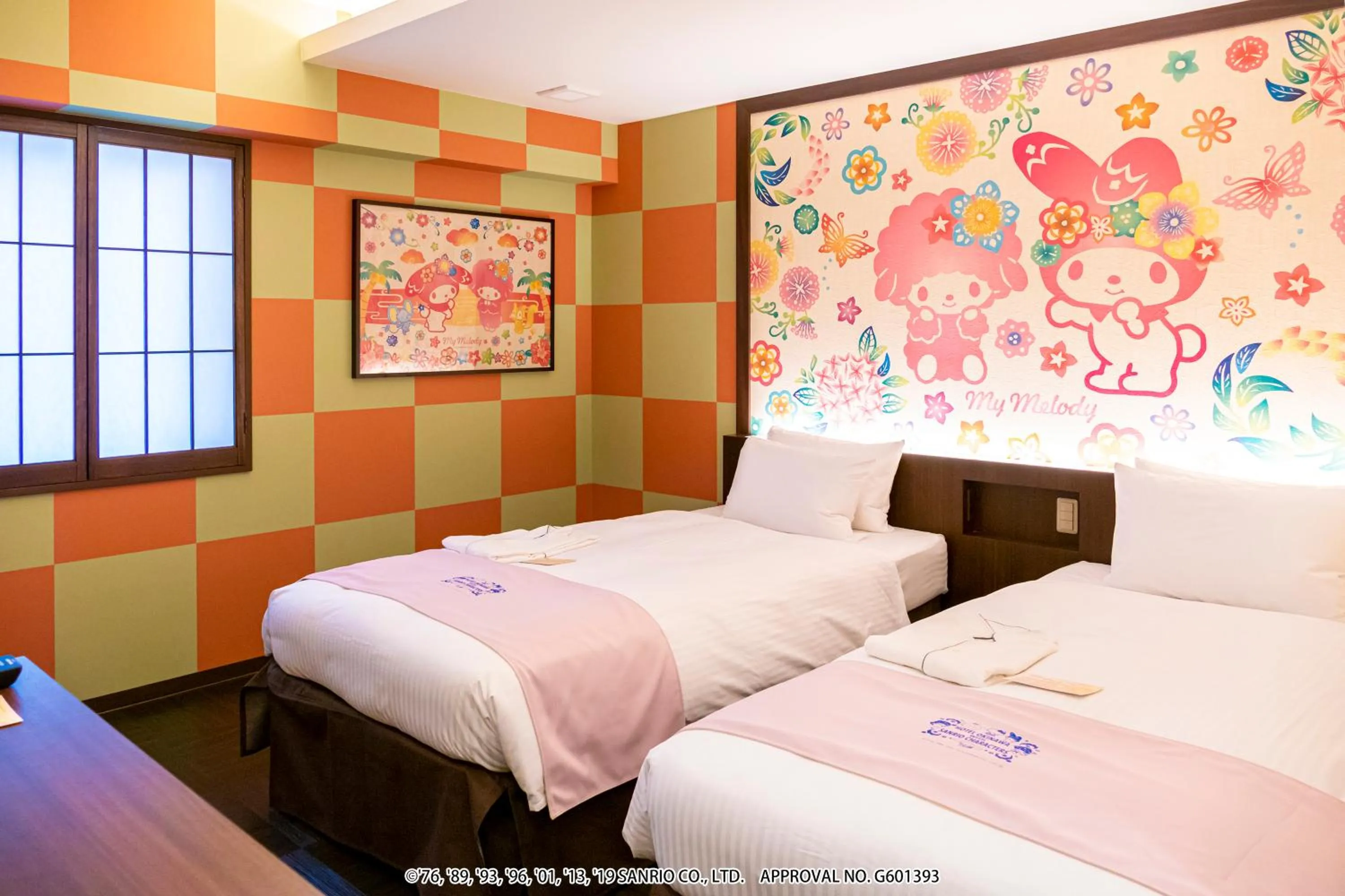 Bed in HOTEL OKINAWA WITH SANRIO CHARACTERS
