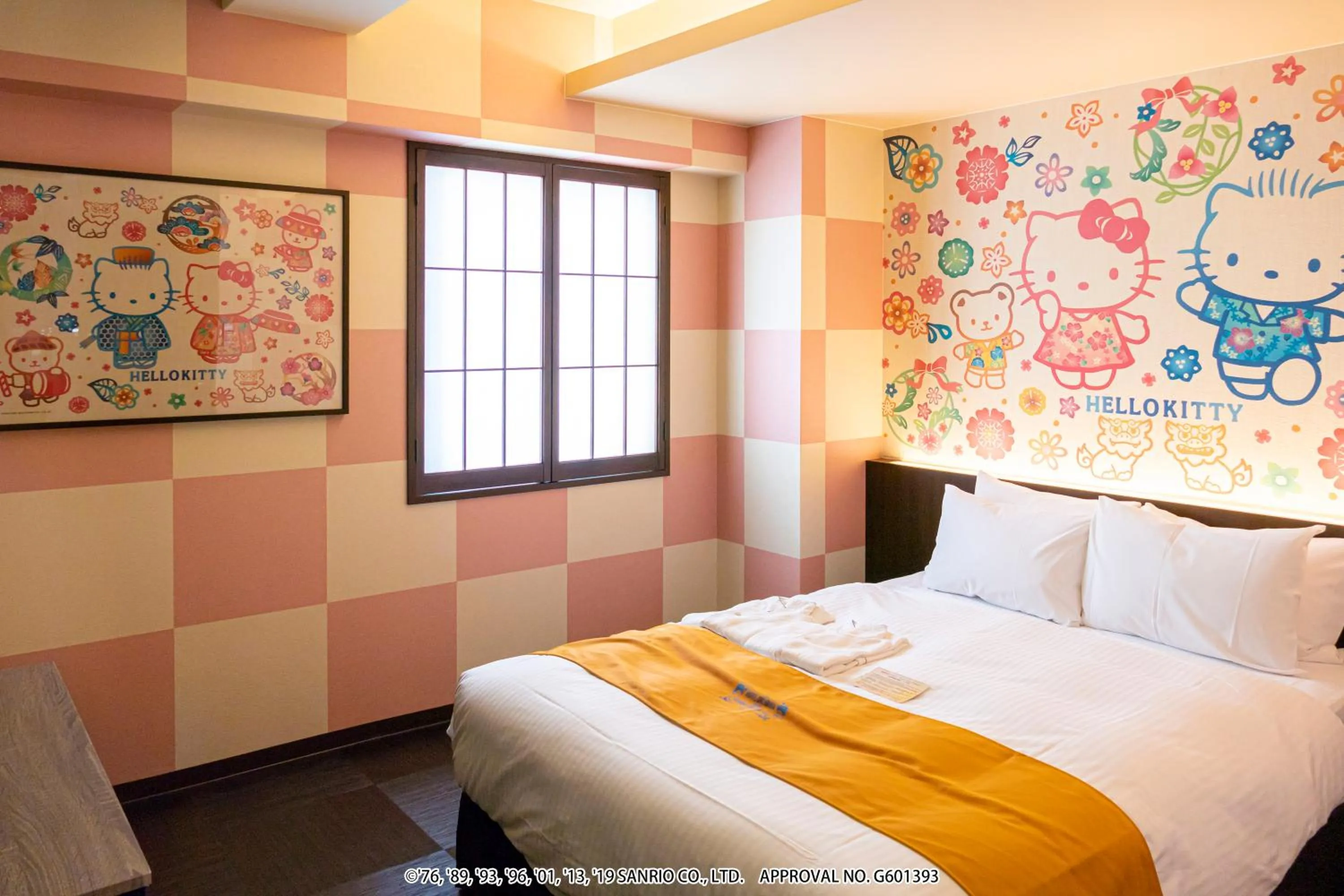 Bed in HOTEL OKINAWA WITH SANRIO CHARACTERS