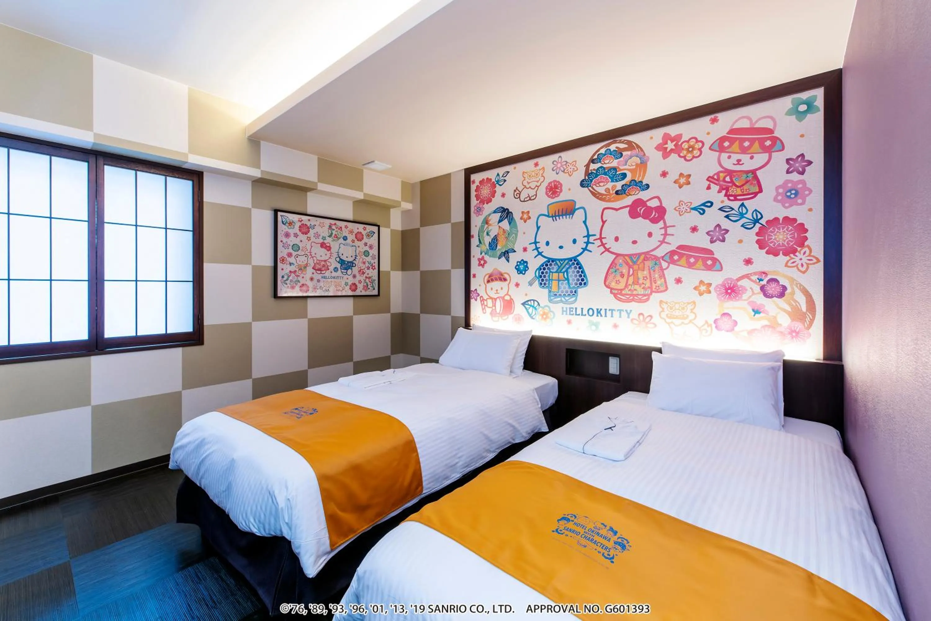 Bed in HOTEL OKINAWA WITH SANRIO CHARACTERS