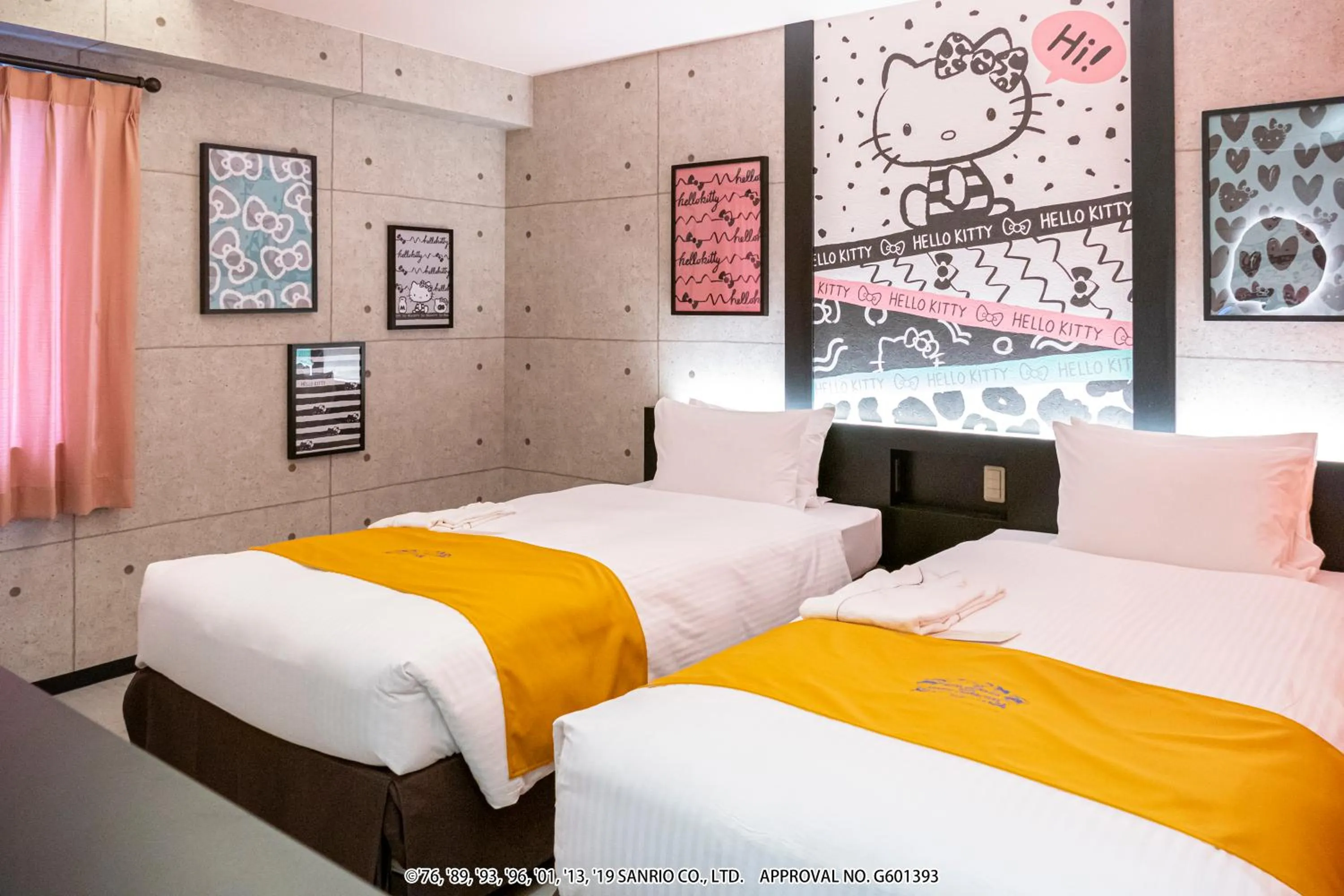 Bed in HOTEL OKINAWA WITH SANRIO CHARACTERS