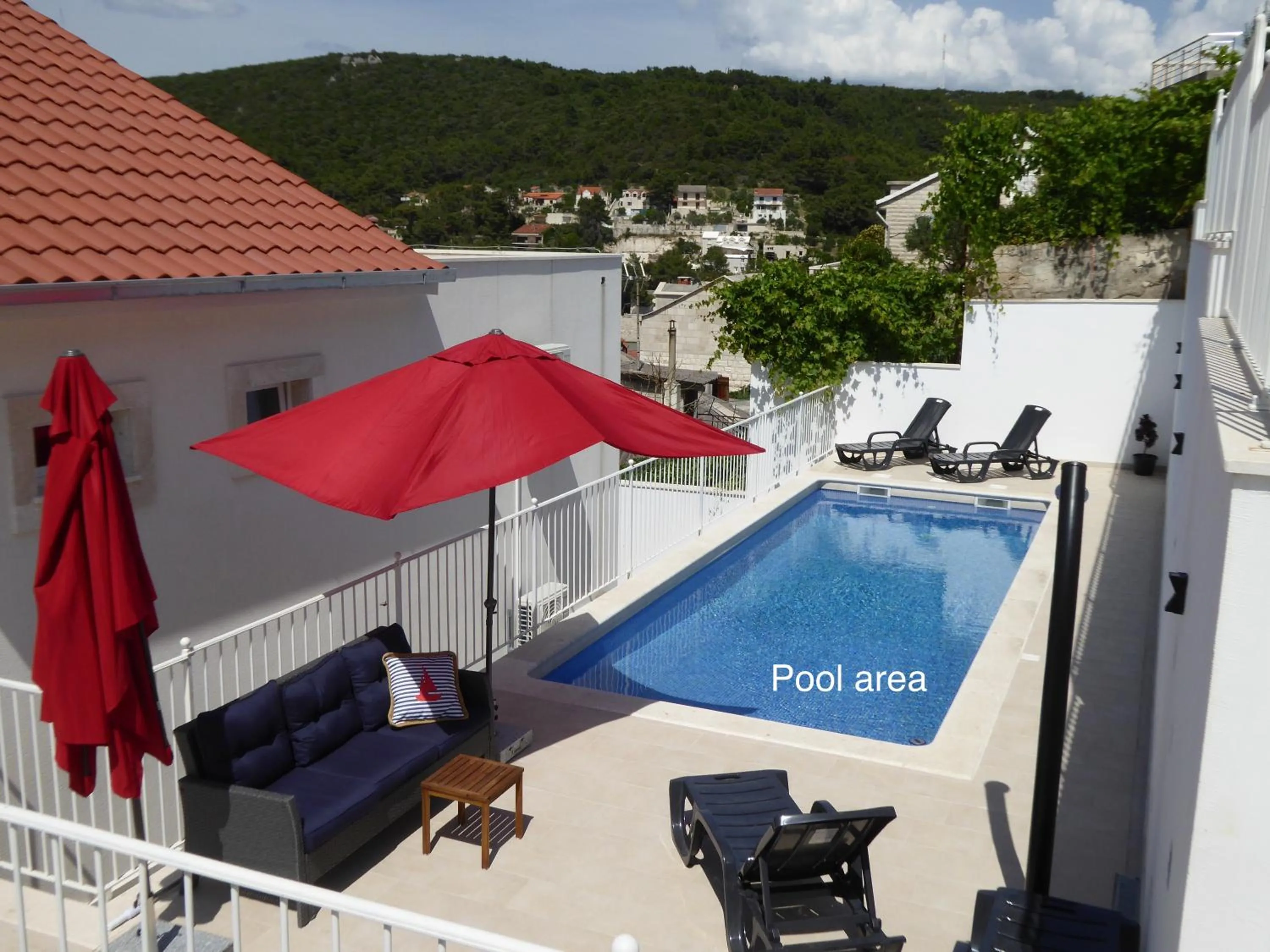Pool view in Villa More