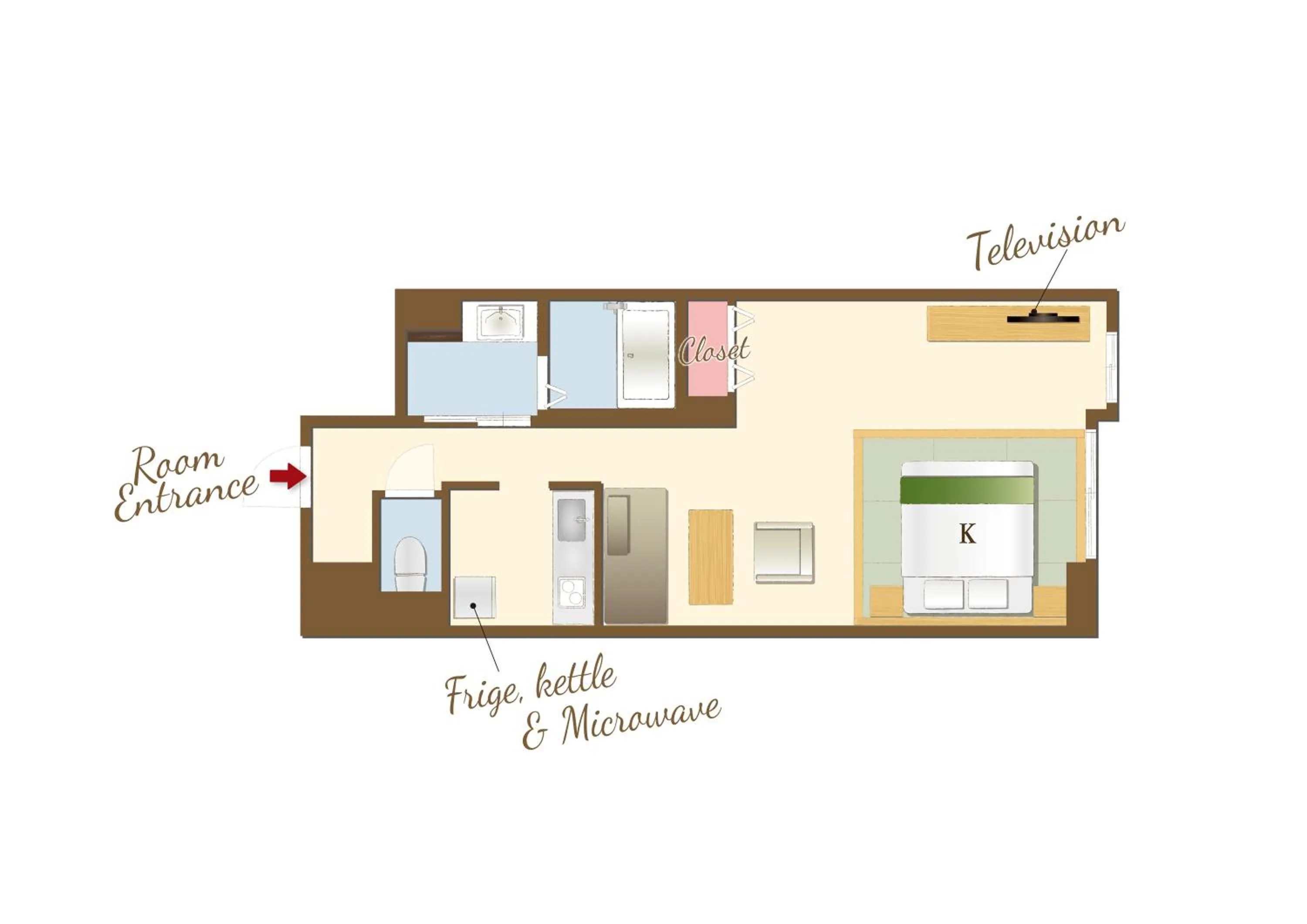 Floor plan in RESI STAY Mayu Grace Hotel