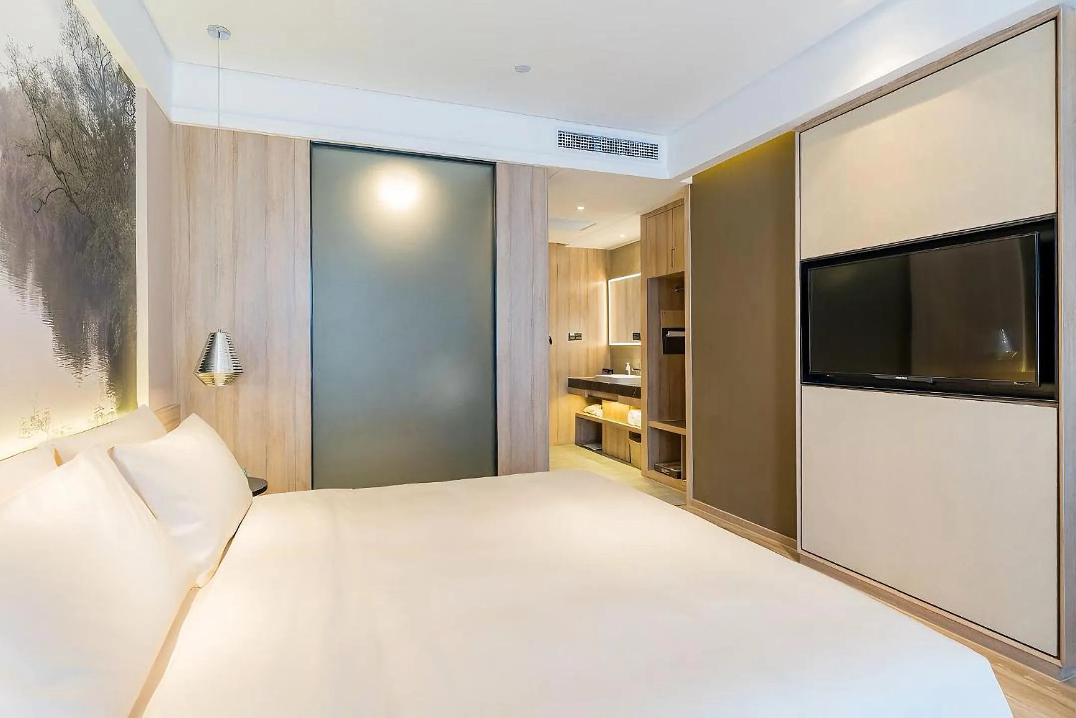 Bed in Atour Hotel Hangzhou Future Technology City Haichuang Park