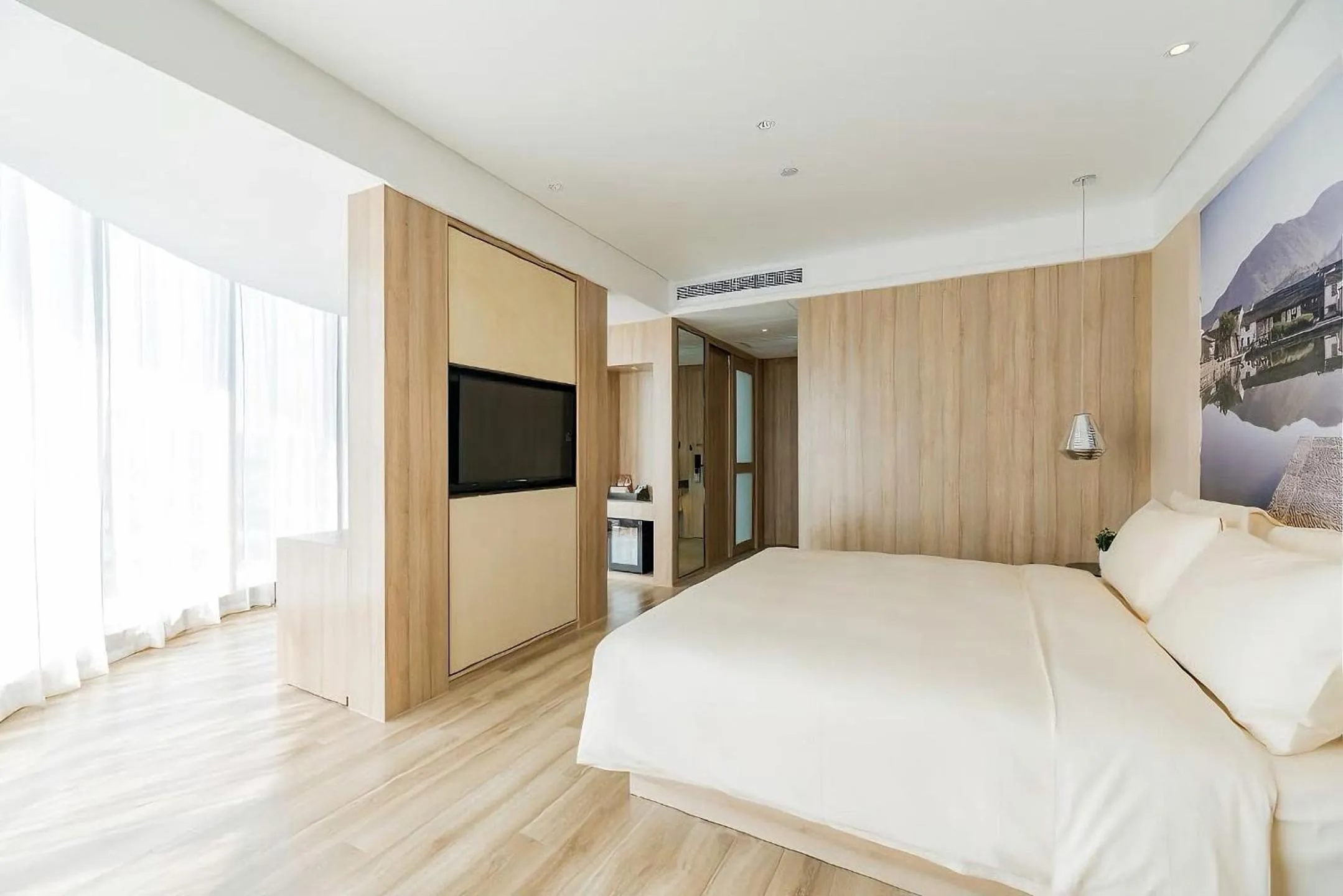 Photo of the whole room, Bed in Atour Hotel Hangzhou Future Technology City Haichuang Park