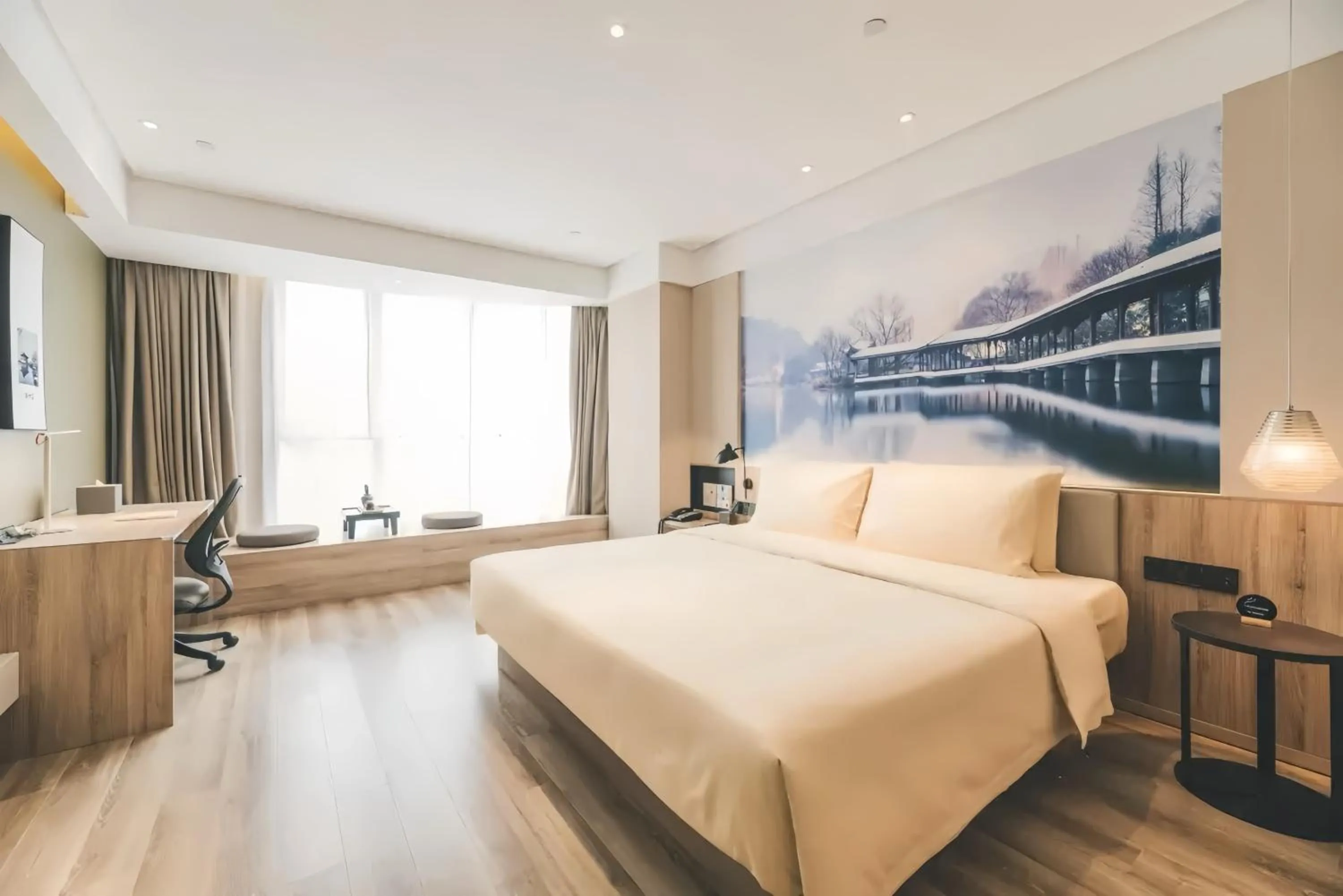 Bed in Atour Hotel Xiaoshan Airport Guali Branch