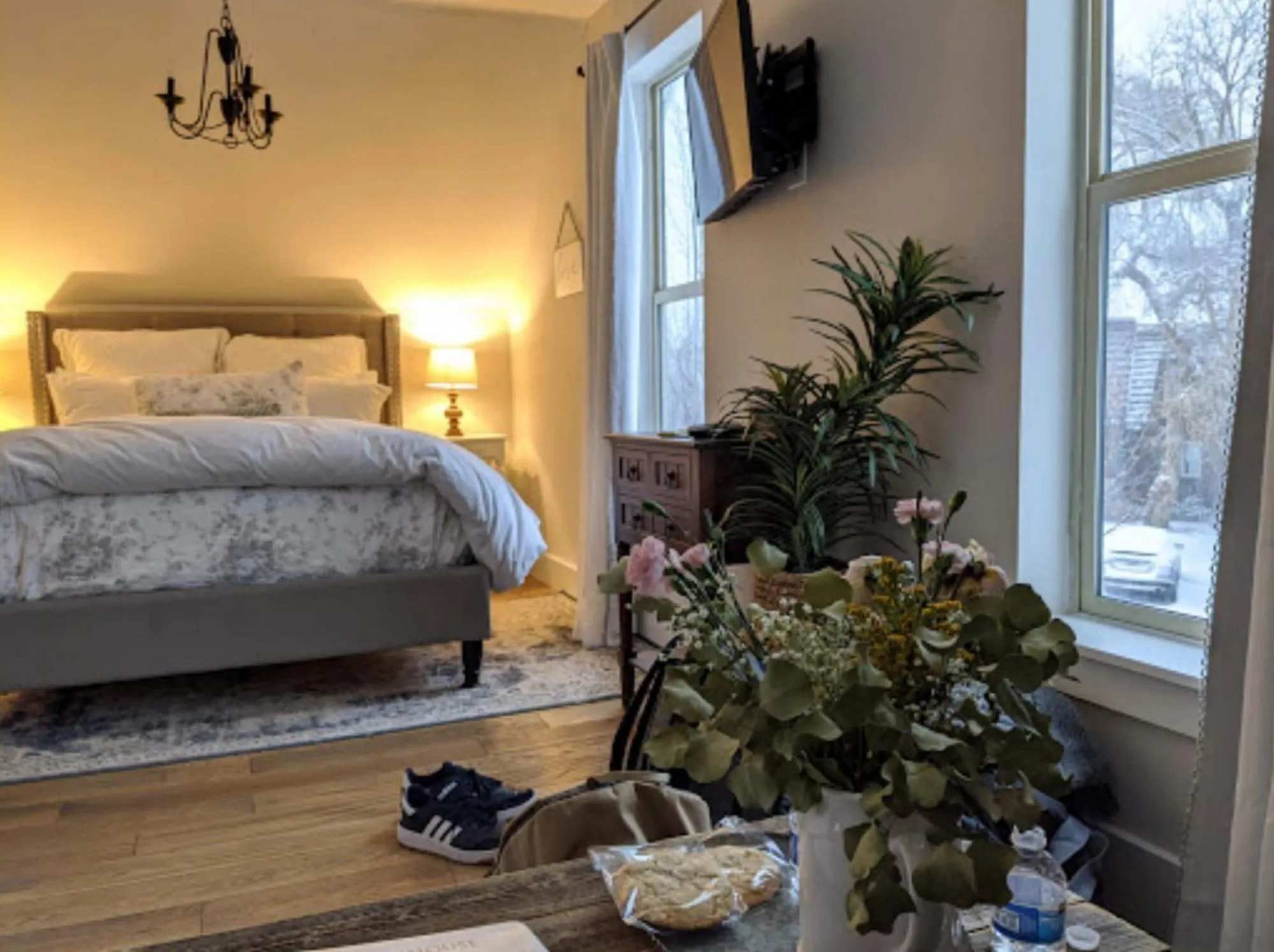 Bed in The Farmhouse Inn & Kitchen, 2 blocks from Downtown Whitefish, Montana