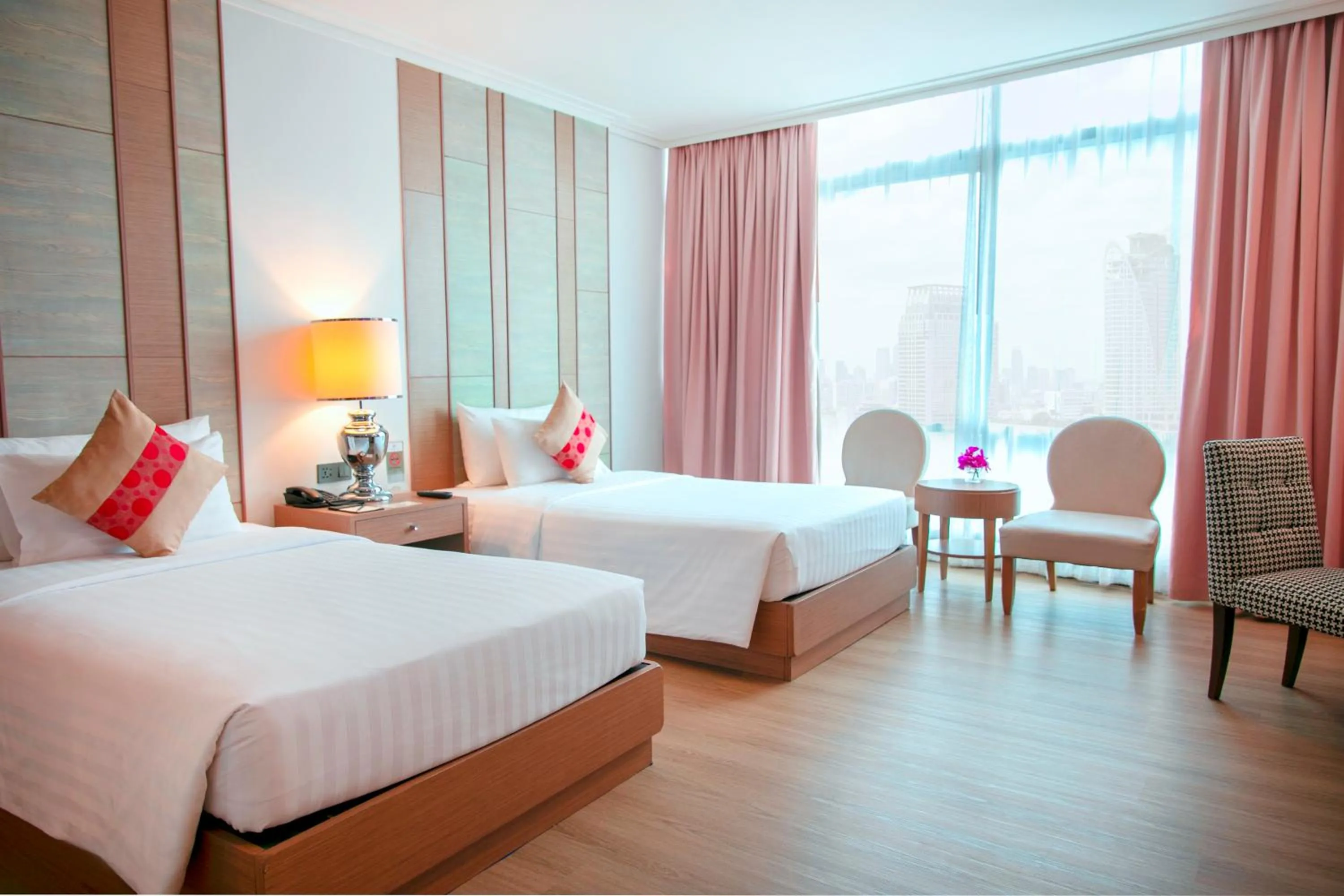 View (from property/room), Bed in The Berkeley Hotel Pratunam