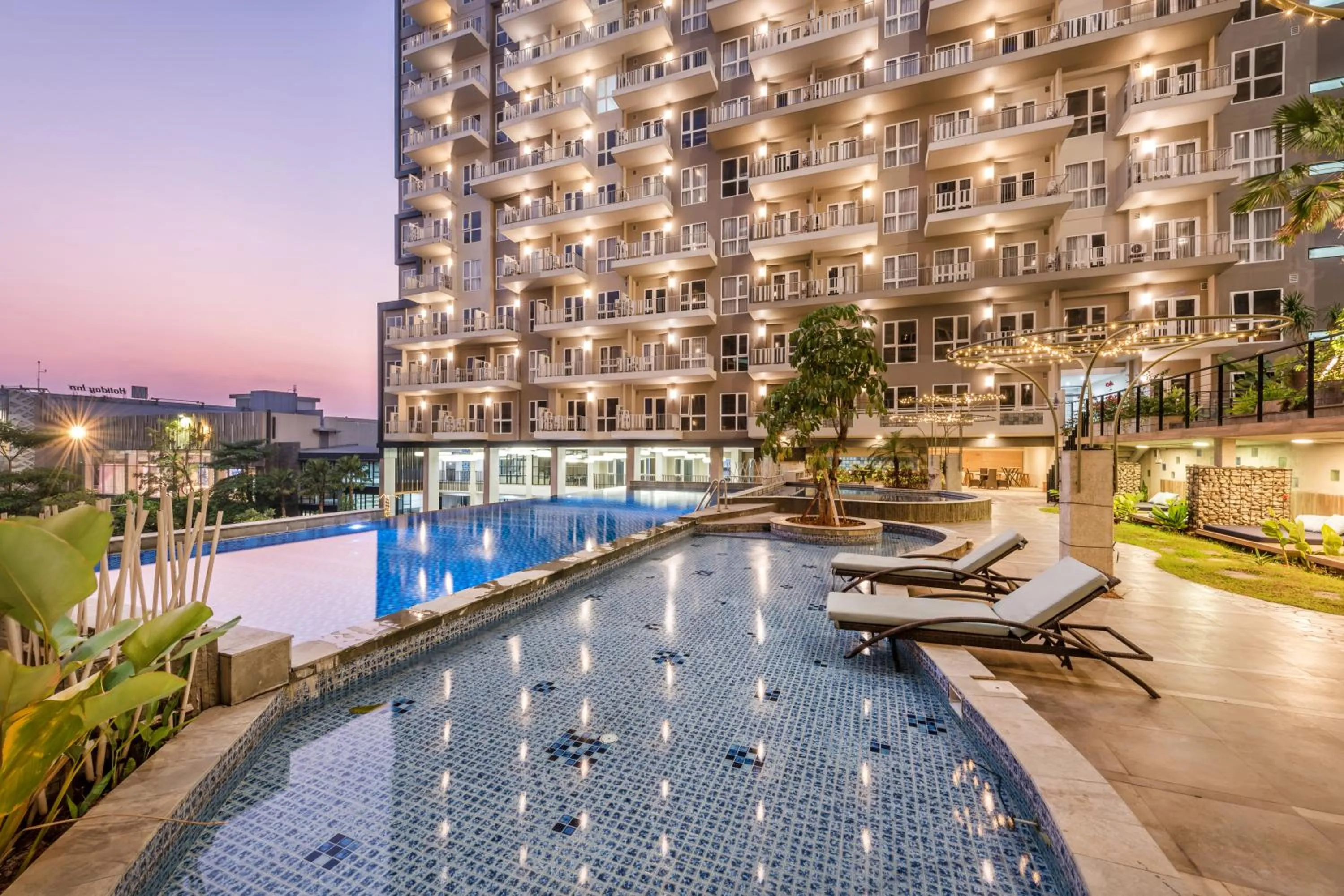 Pool view in Grande Valore Hotel Cikarang