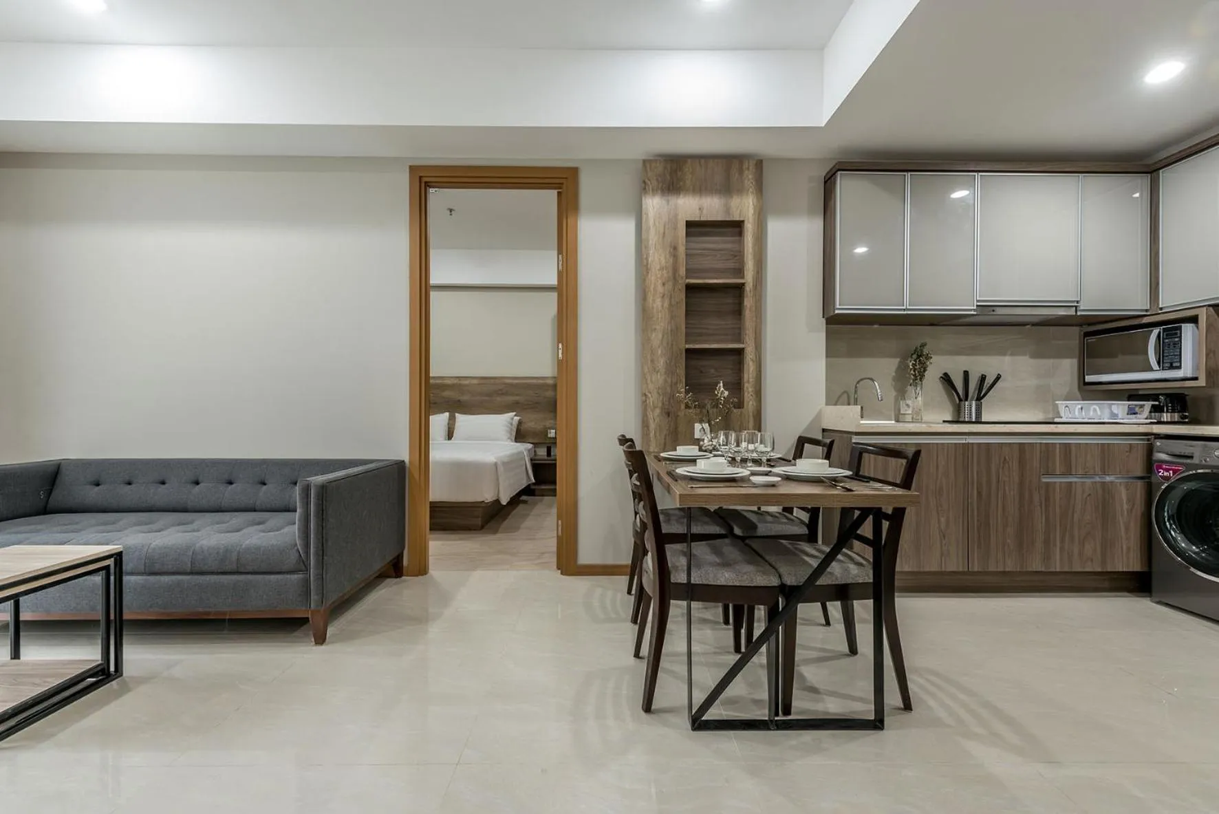 Kitchen or kitchenette in Grande Valore Hotel Cikarang