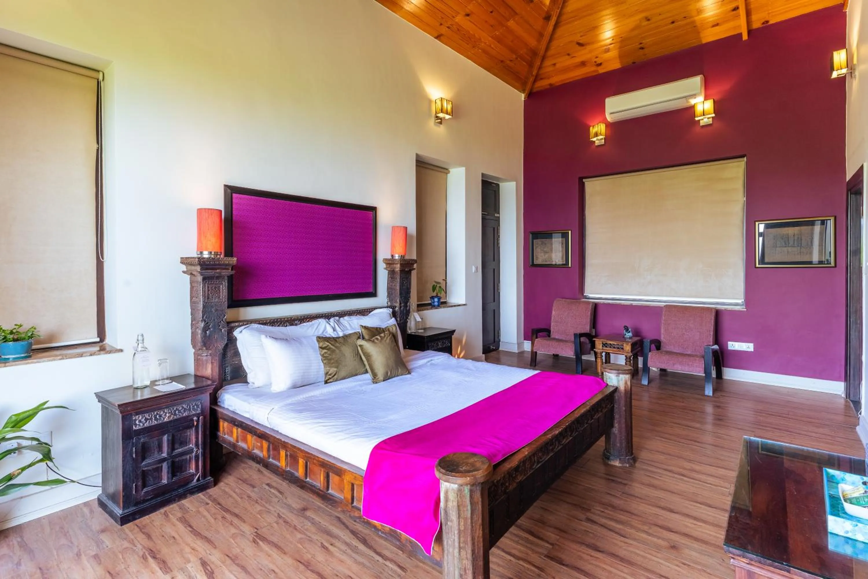 Bedroom, Bed in Tree of Life Junoon in the Hills Kumaon