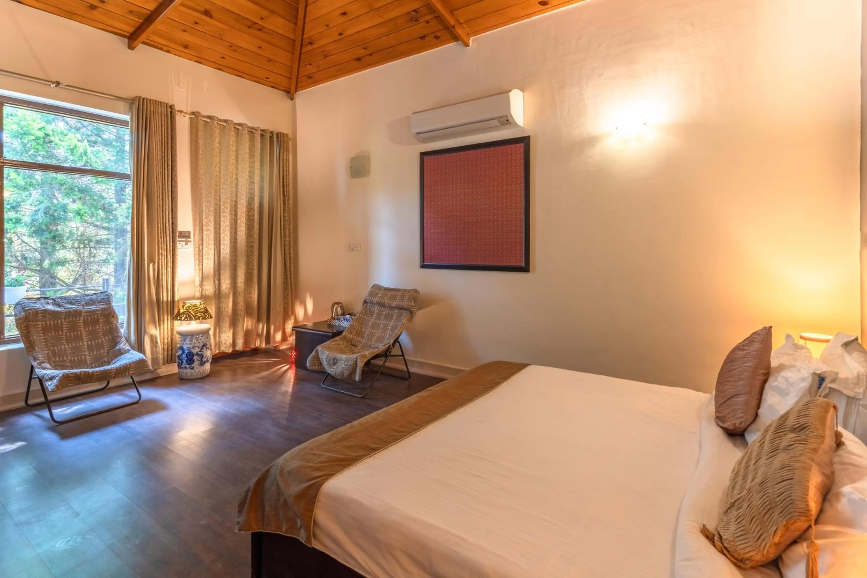 Bedroom, Bed in Tree of Life Junoon in the Hills Kumaon