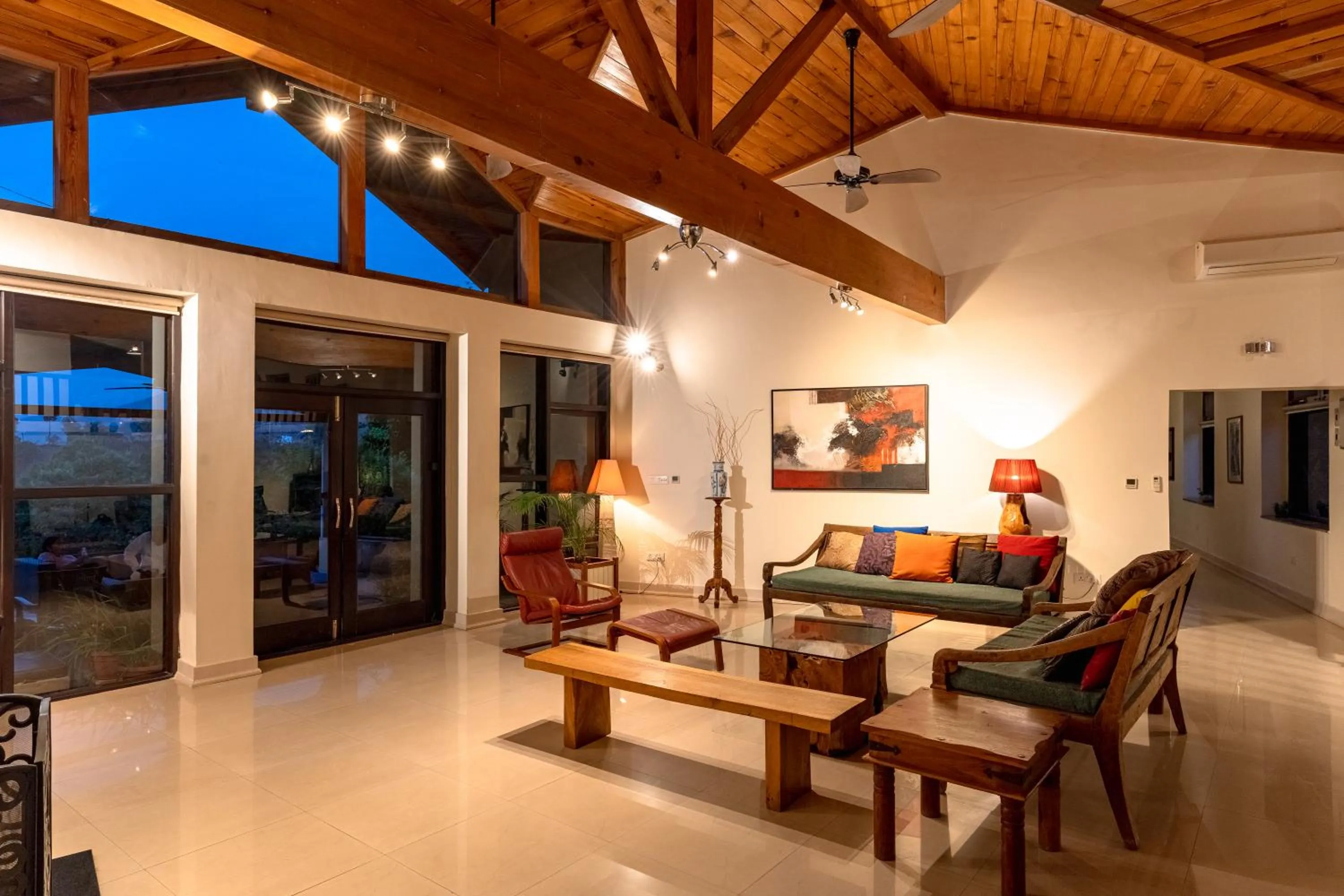 Living room in Tree of Life Junoon in the Hills Kumaon