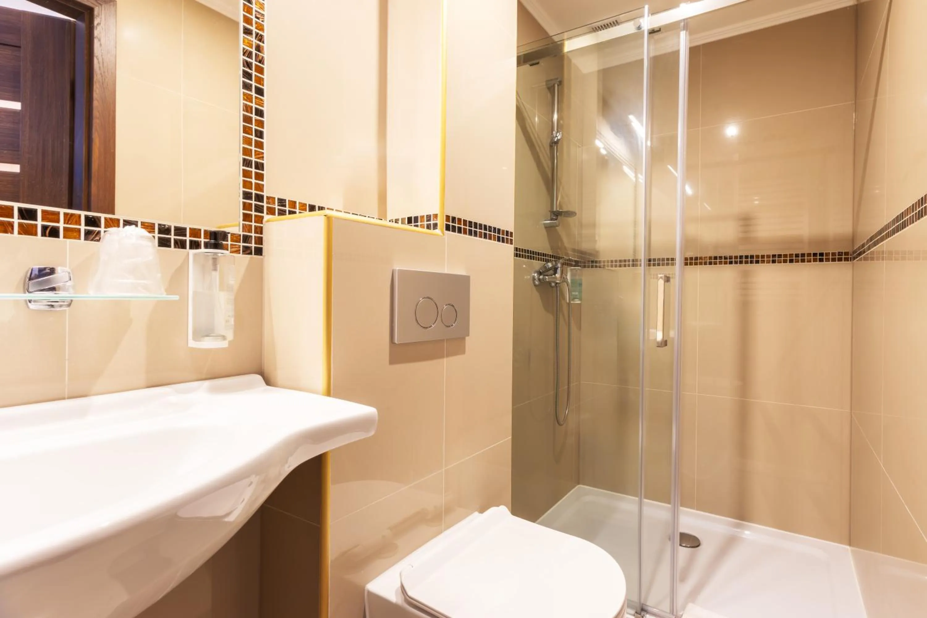 Shower in Noclegi Hit Rooms & Apartments