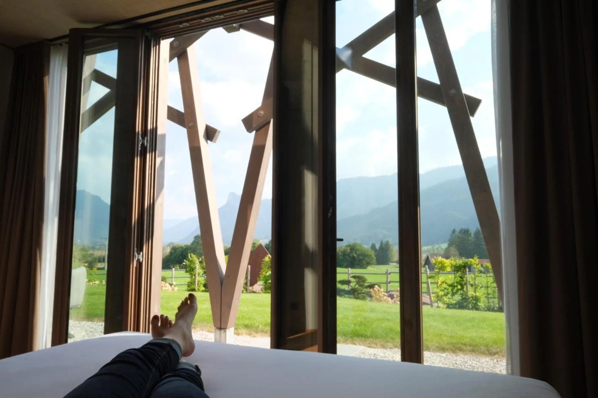 View (from property/room), Bed in Boutique-Hotel LARTOR