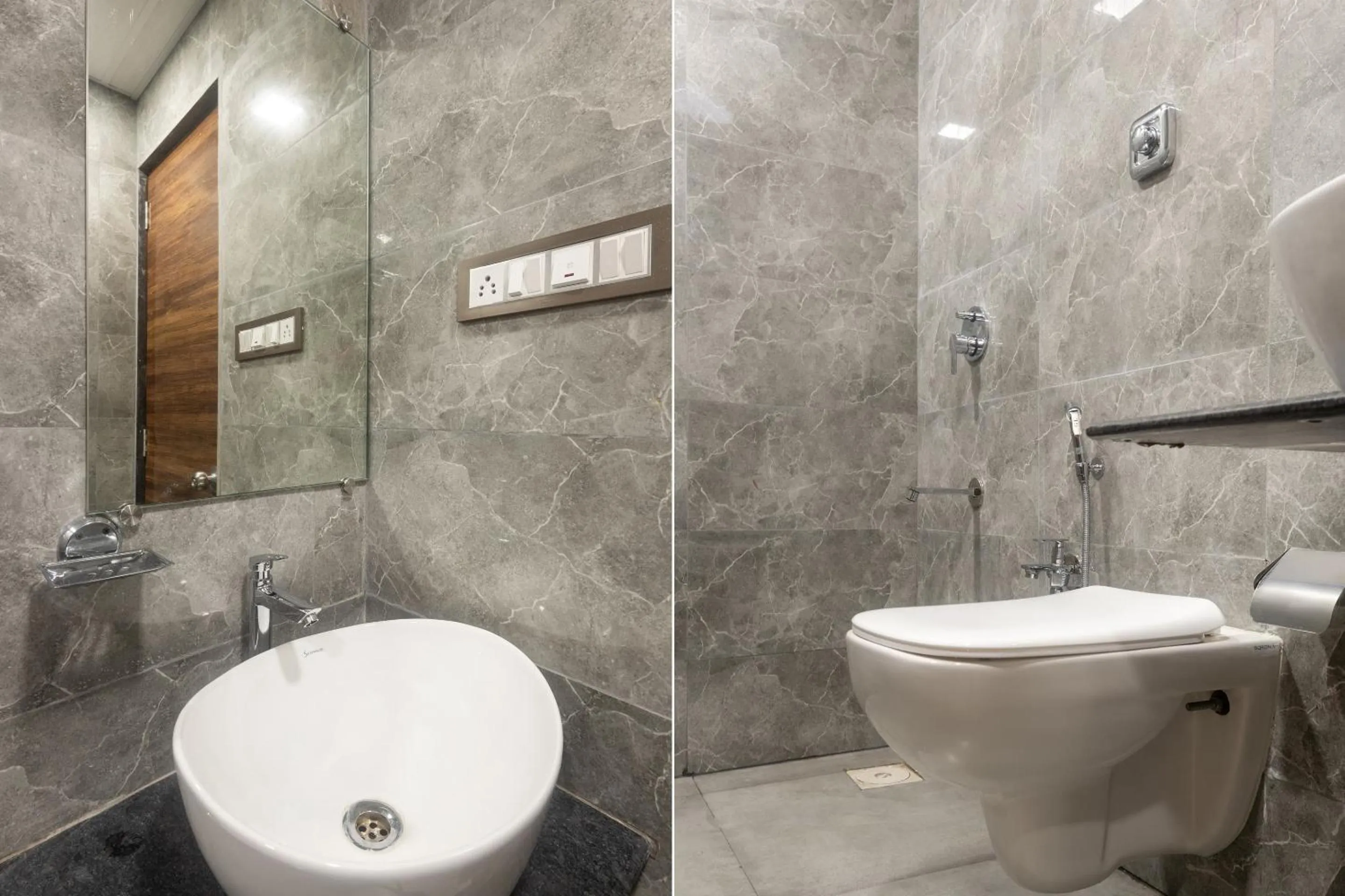 Bathroom in OYO Hotel Blue Executive Near Chhatrapati Shivaji International Airport