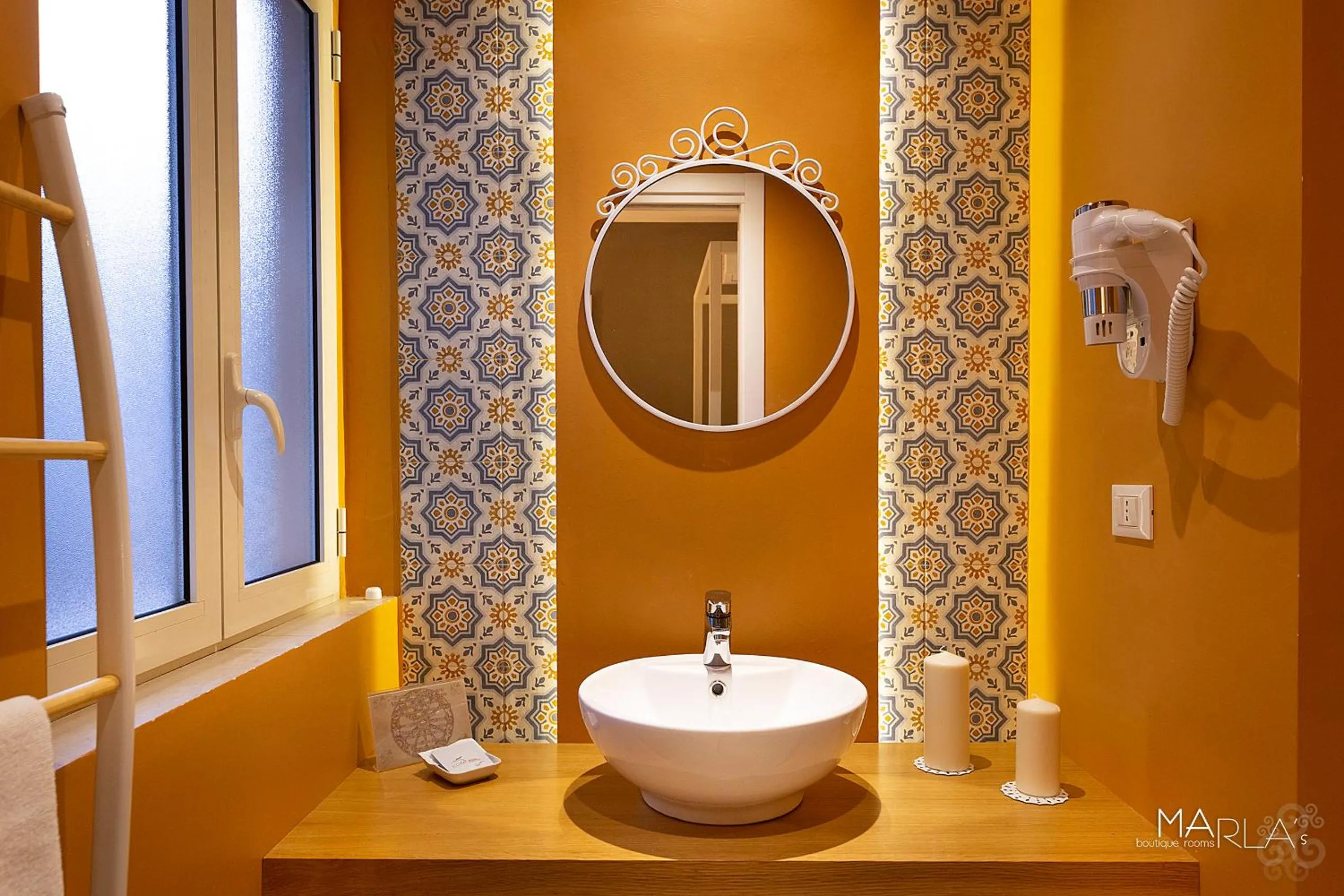 Bathroom in Marla's boutique rooms