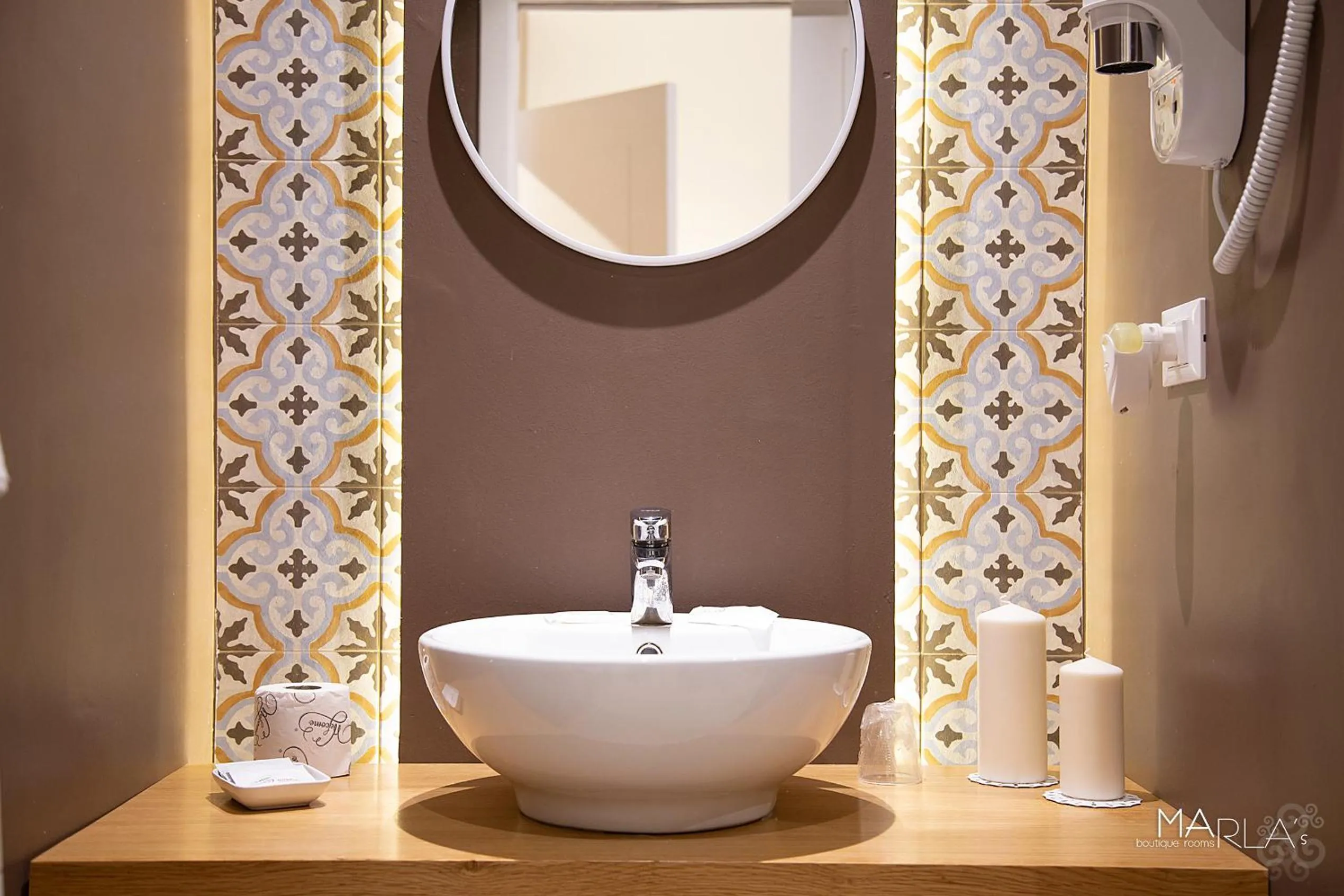 Bathroom in Marla's boutique rooms