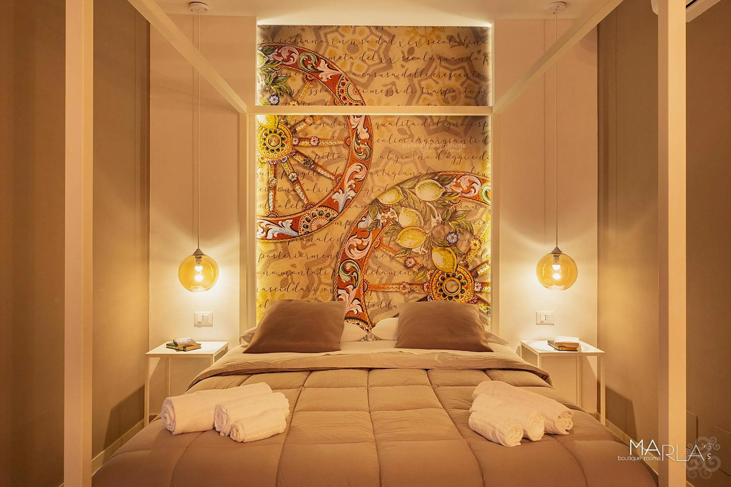 Bedroom, Bed in Marla's boutique rooms