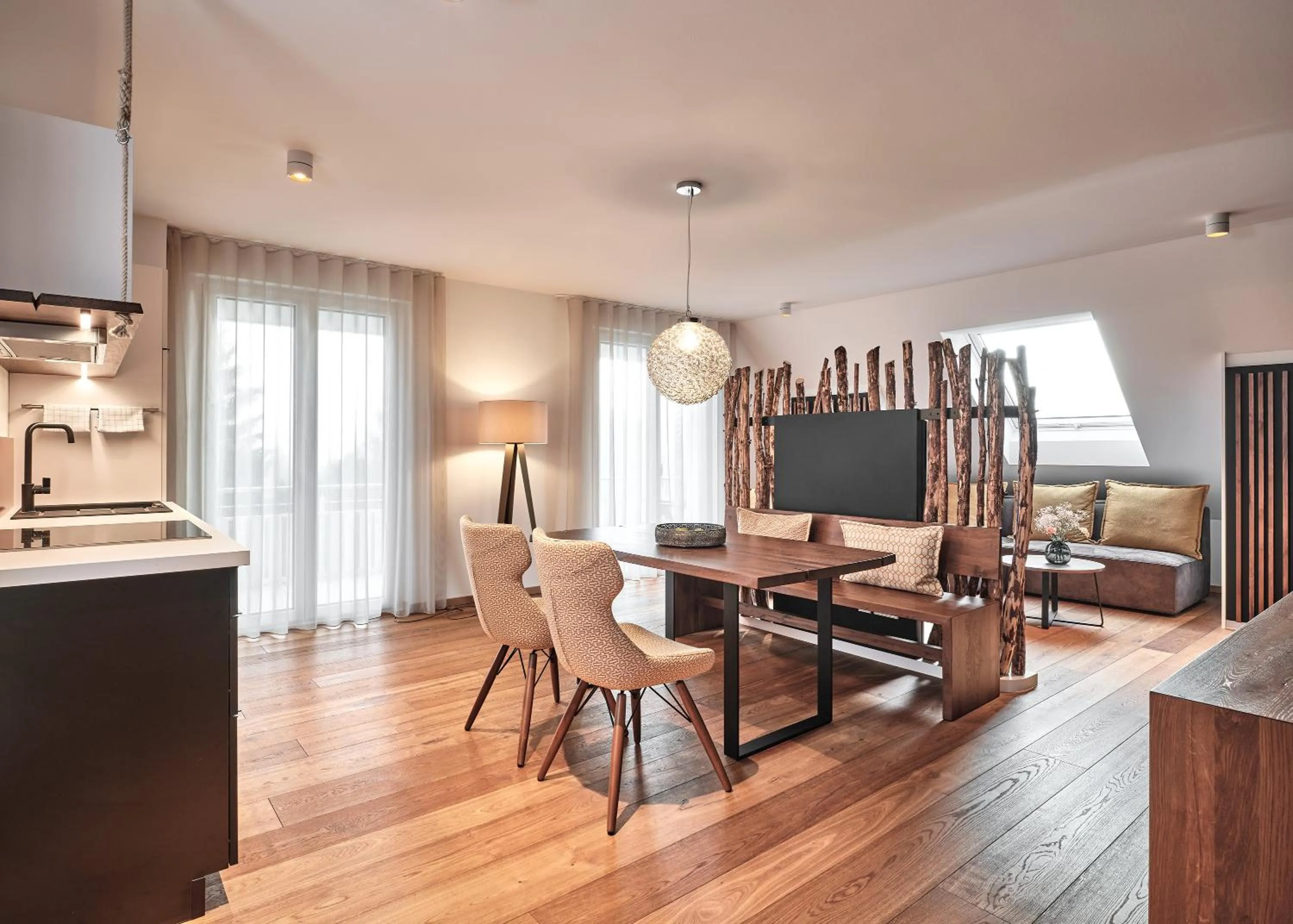 Kitchen or kitchenette in WaldFunkeln LODGE