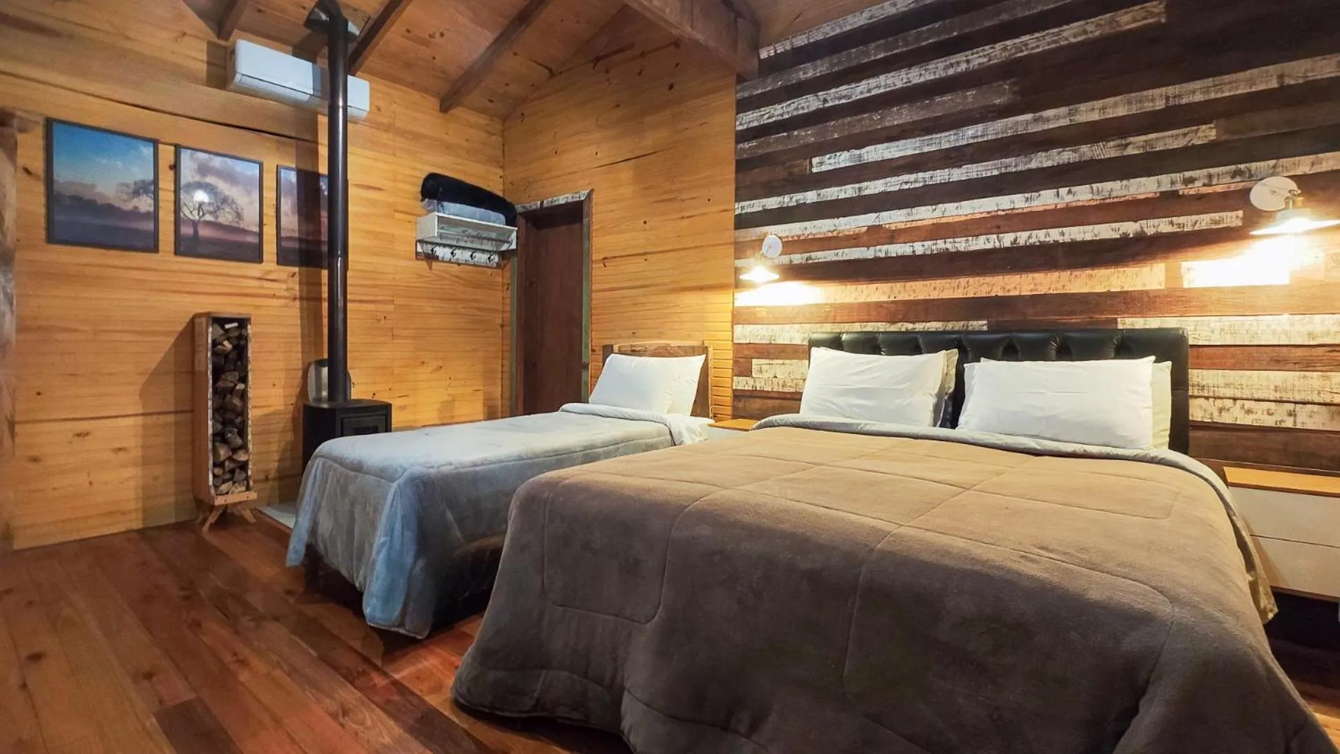 Bed in Pousada Caminhos da Natureza