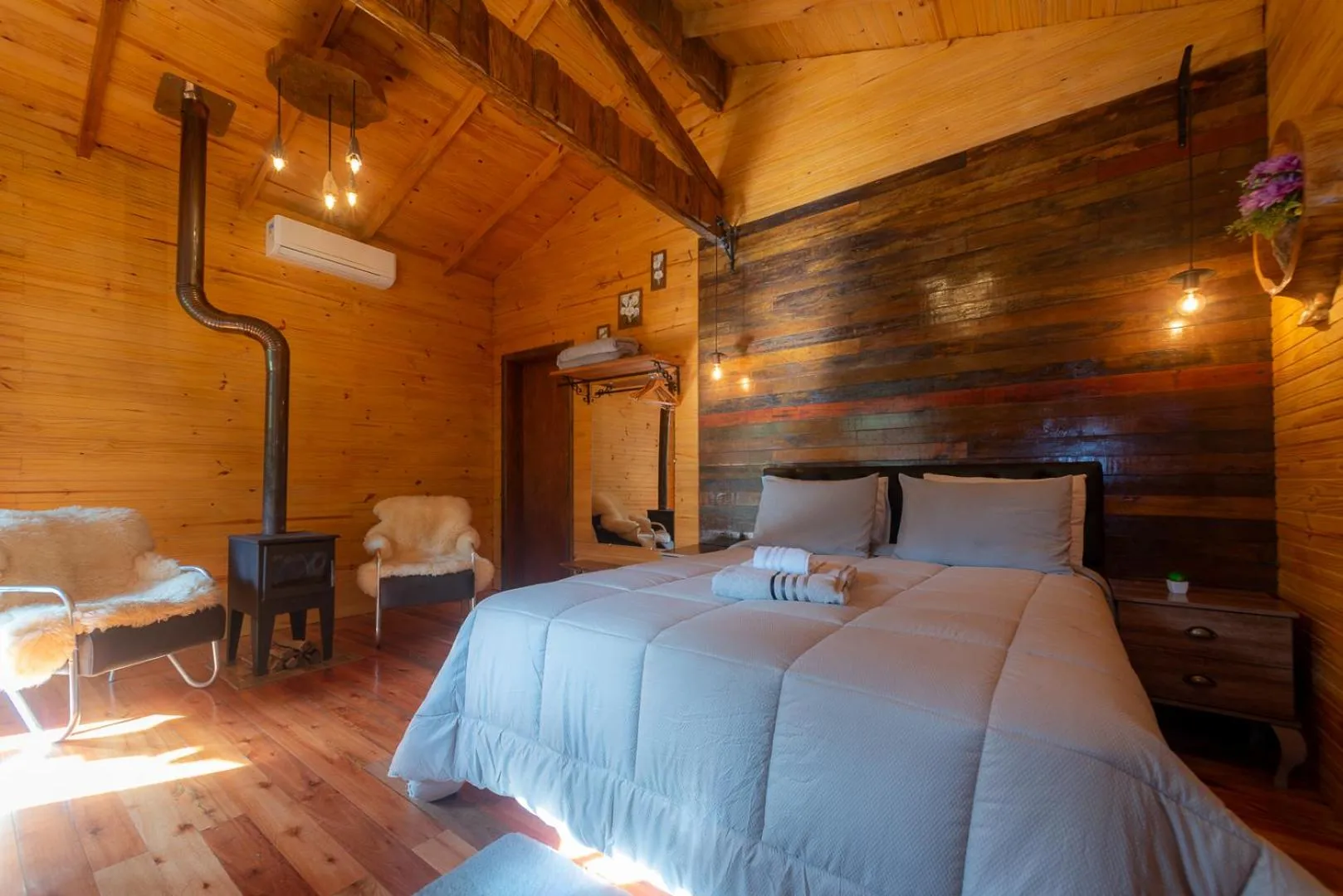 Bed in Pousada Caminhos da Natureza