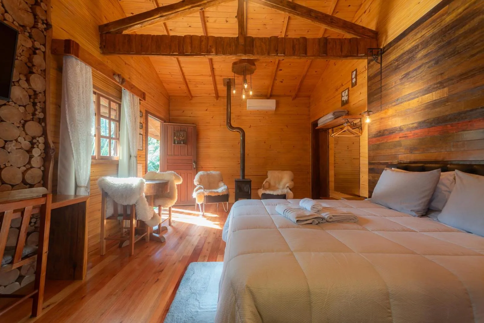 Bed in Pousada Caminhos da Natureza