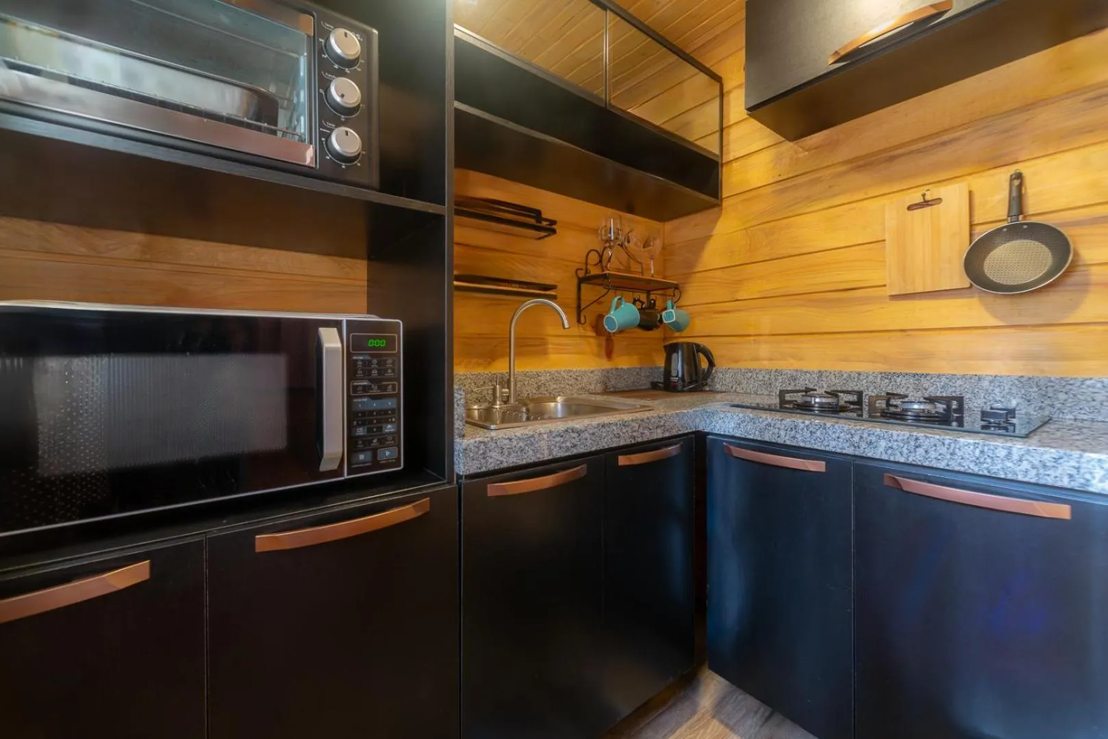 Kitchen or kitchenette in Pousada Caminhos da Natureza