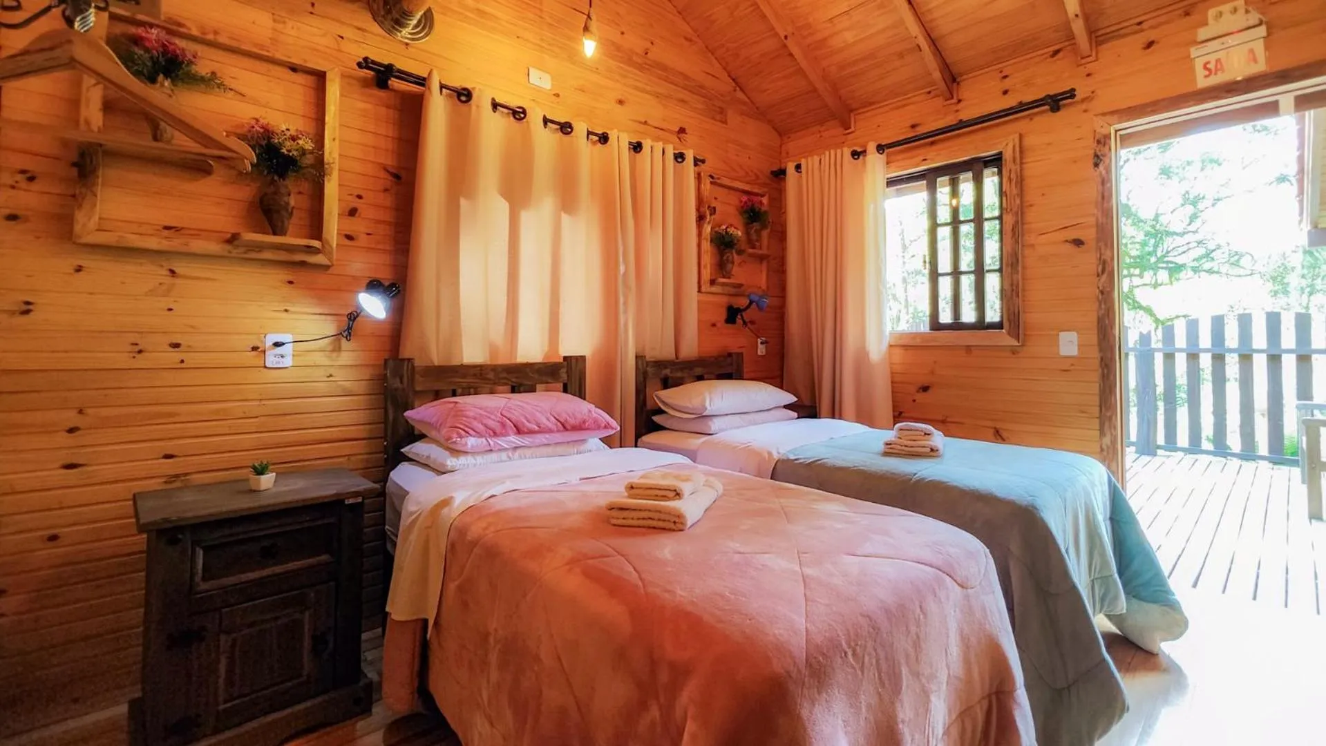 Bed in Pousada Caminhos da Natureza