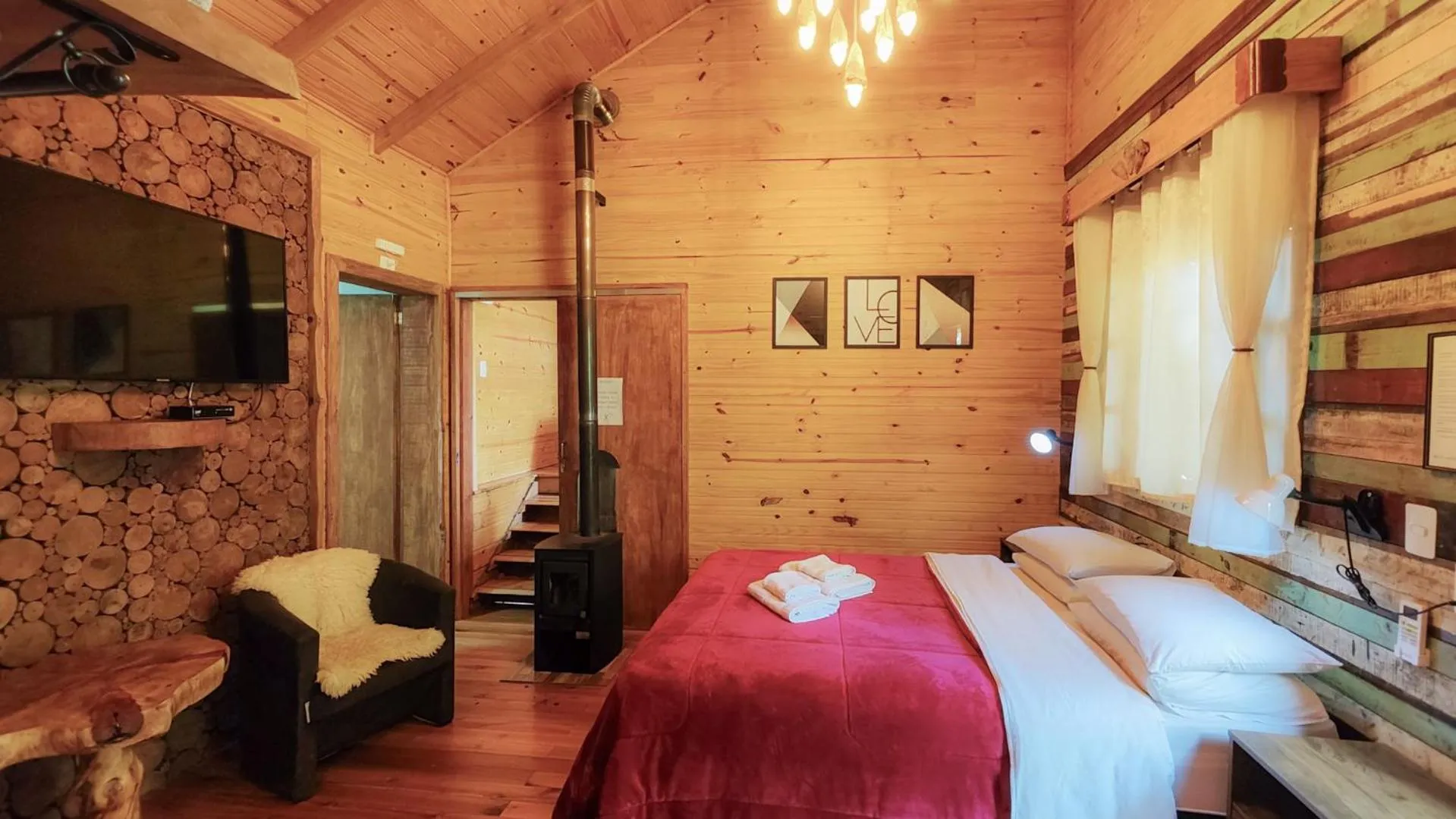 Bed in Pousada Caminhos da Natureza