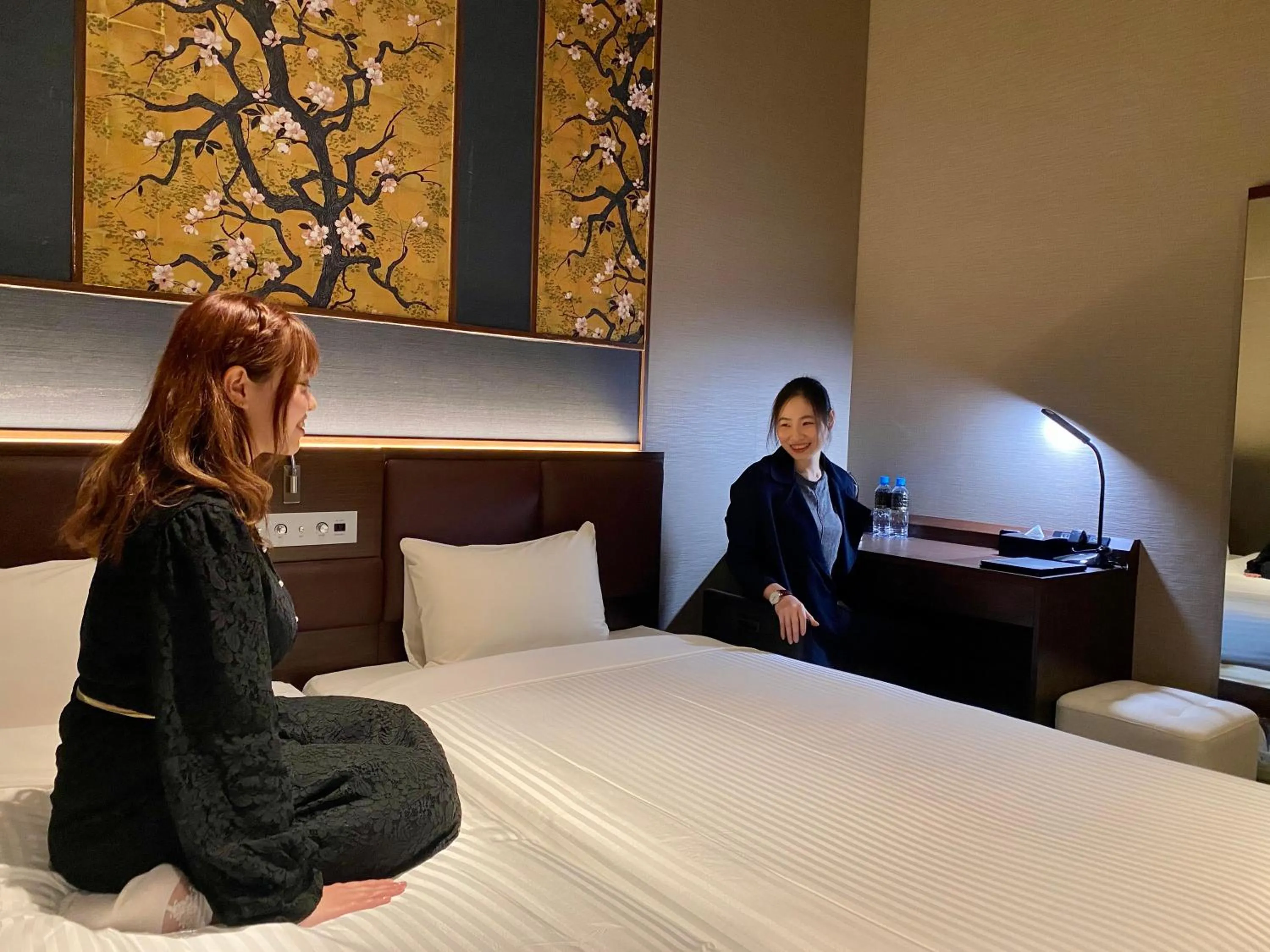 People, Bed in Hotel Halrotto Fukuoka Hakata