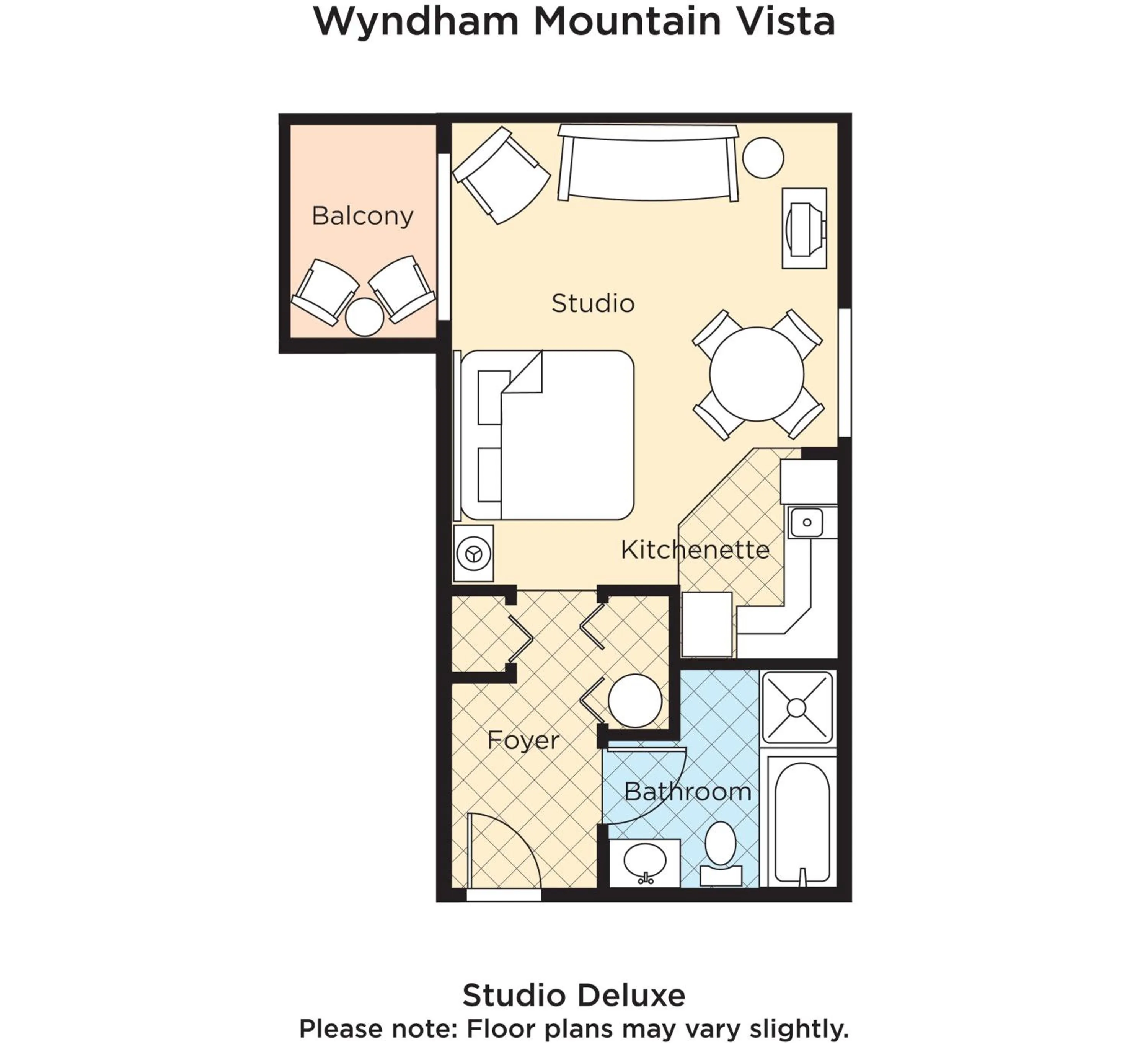 Floor plan in Club Wyndham Mountain Vista