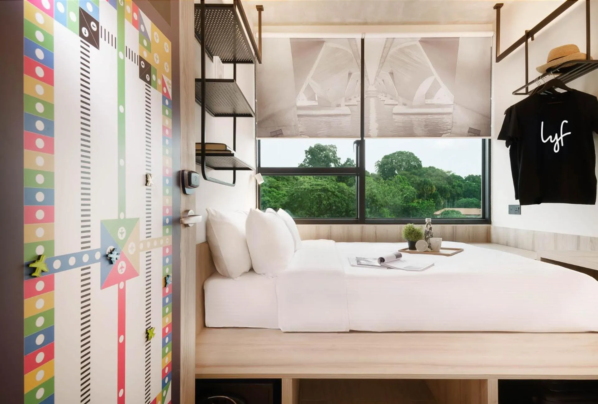 Bedroom, Bed in lyf Funan Singapore