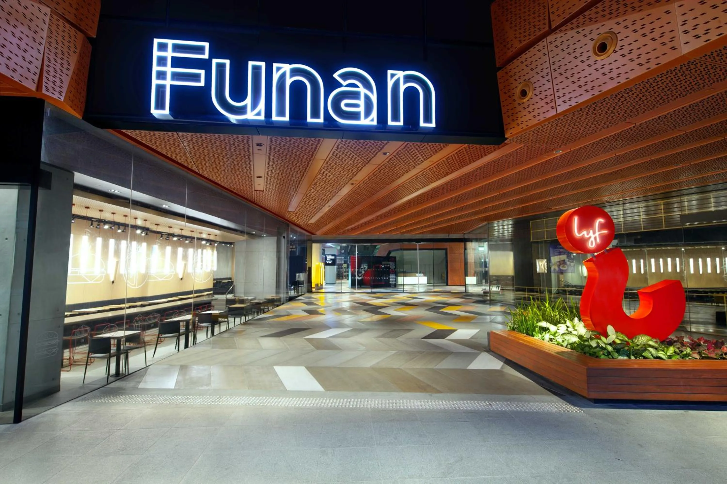 Facade/entrance in lyf Funan Singapore