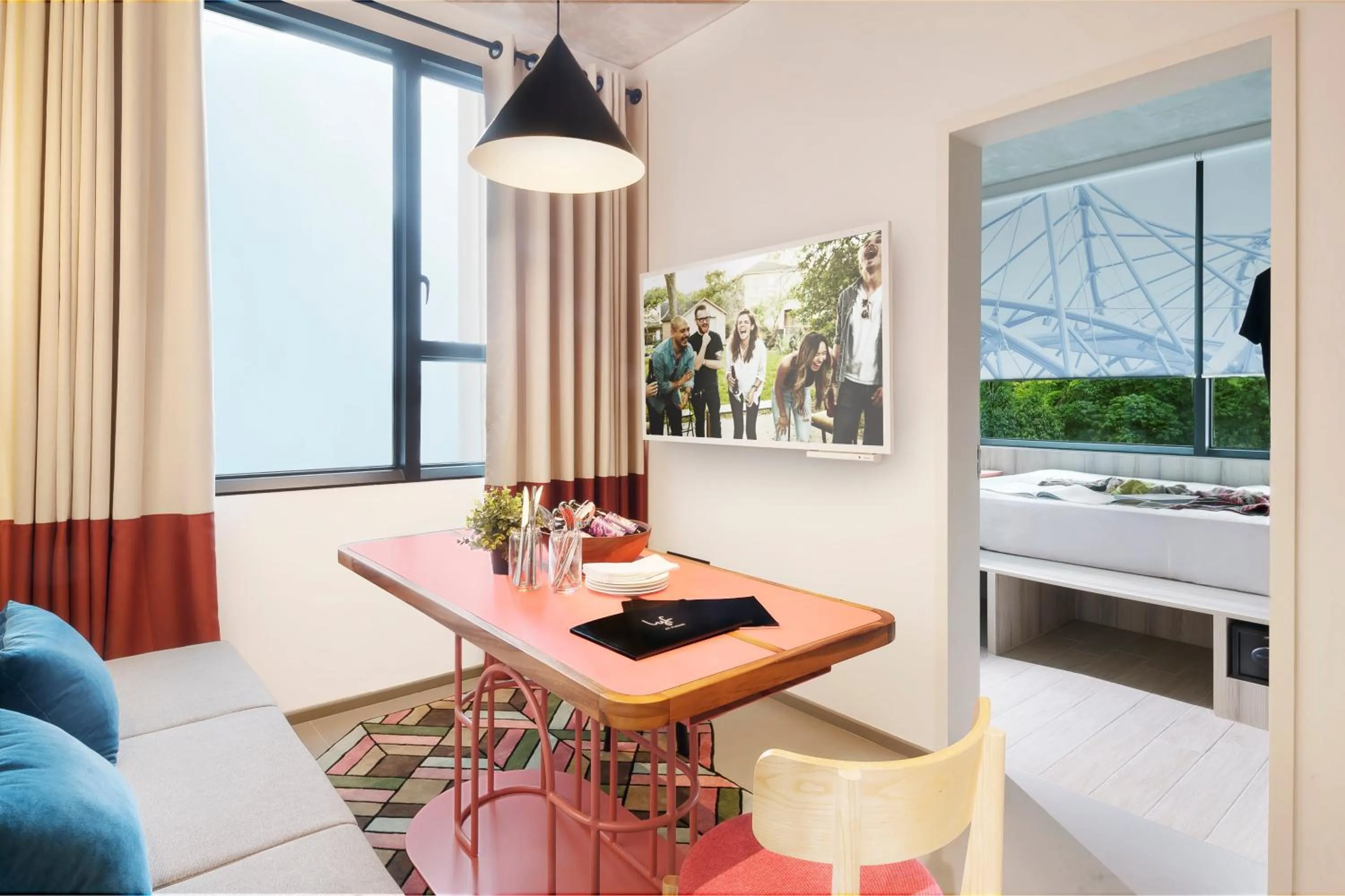 Living room in lyf Funan Singapore