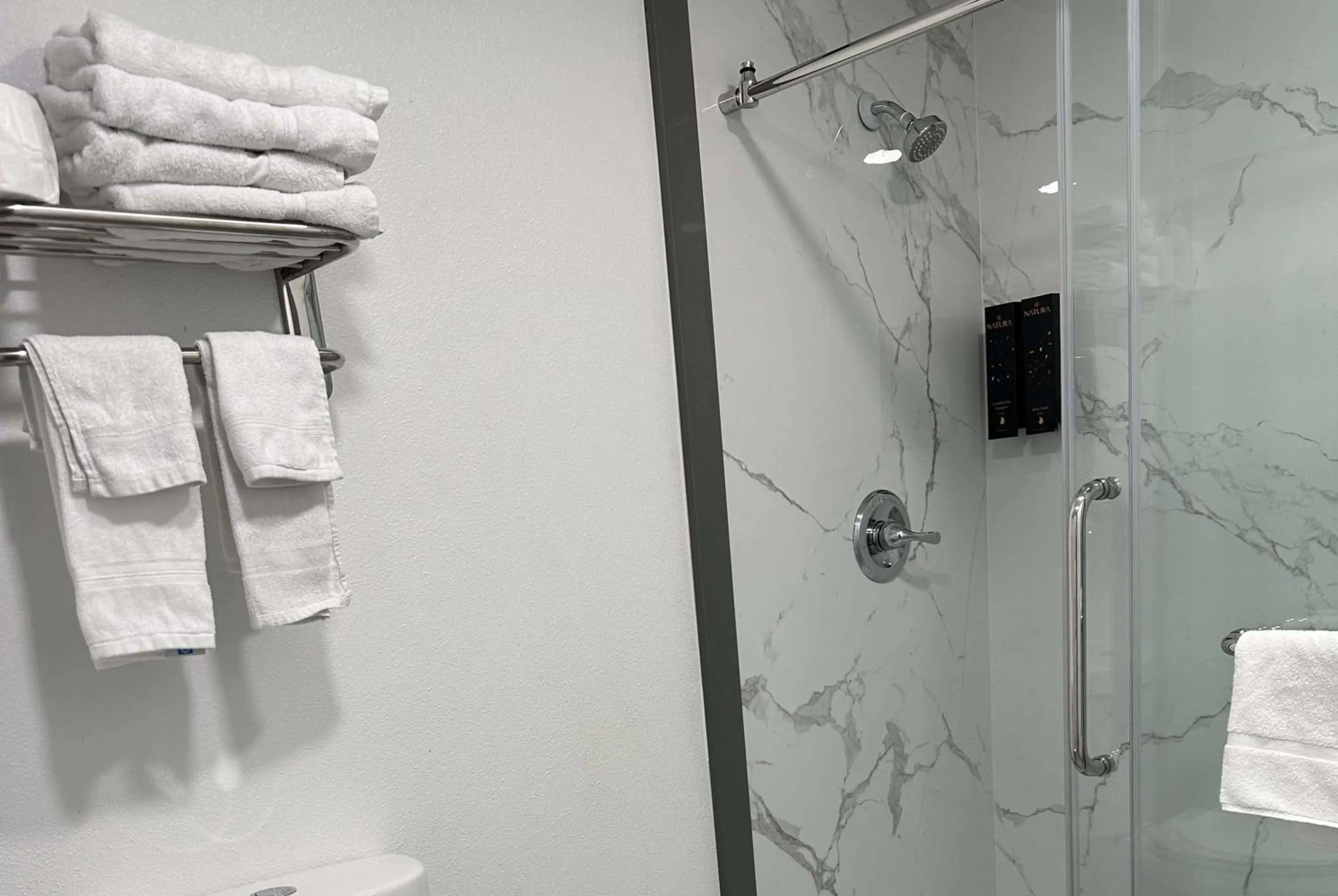 Bathroom in Super 8 by Wyndham Oceanside Downtown